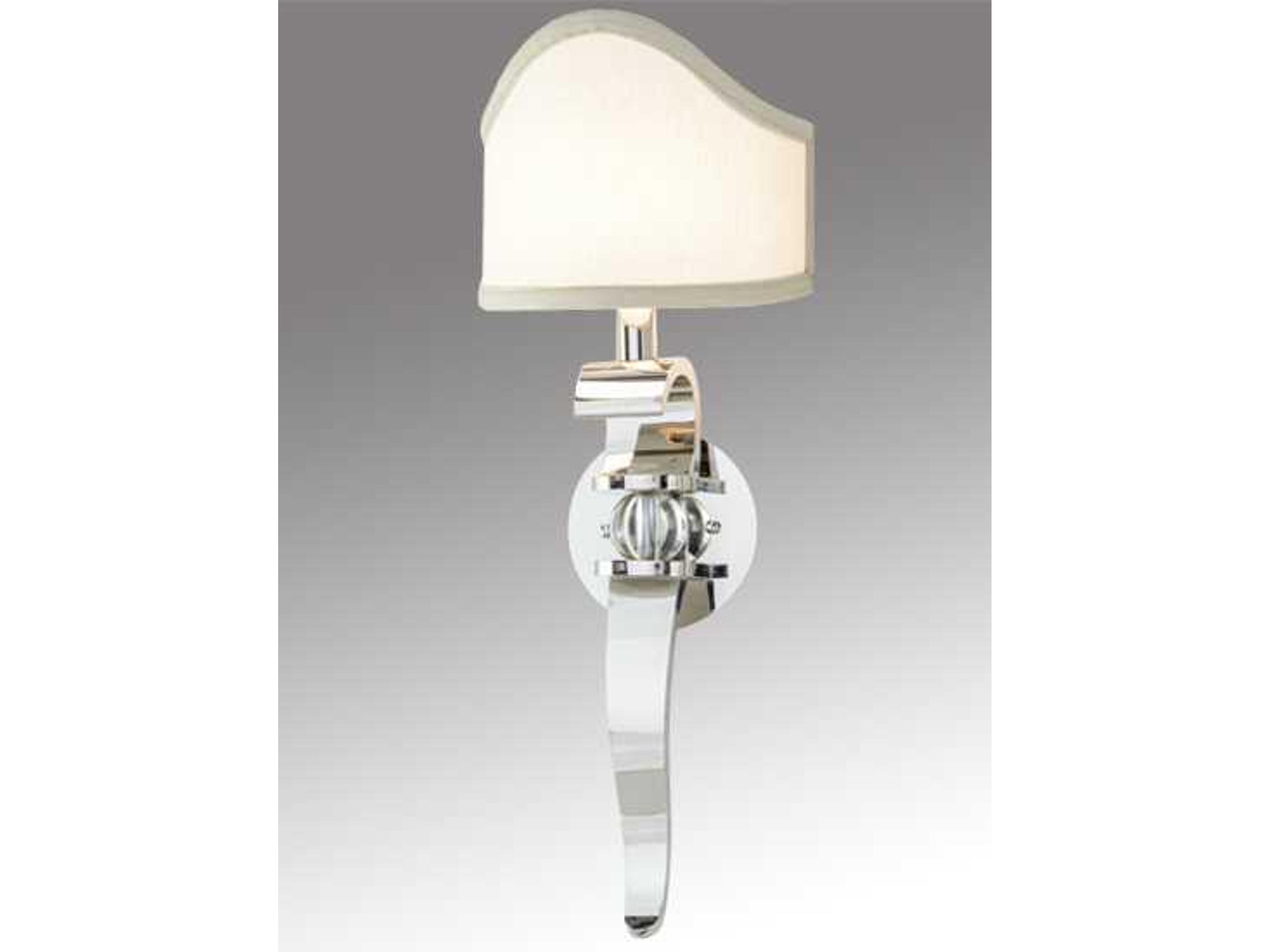 Fabric 1-Light Nickel Wall Sconce