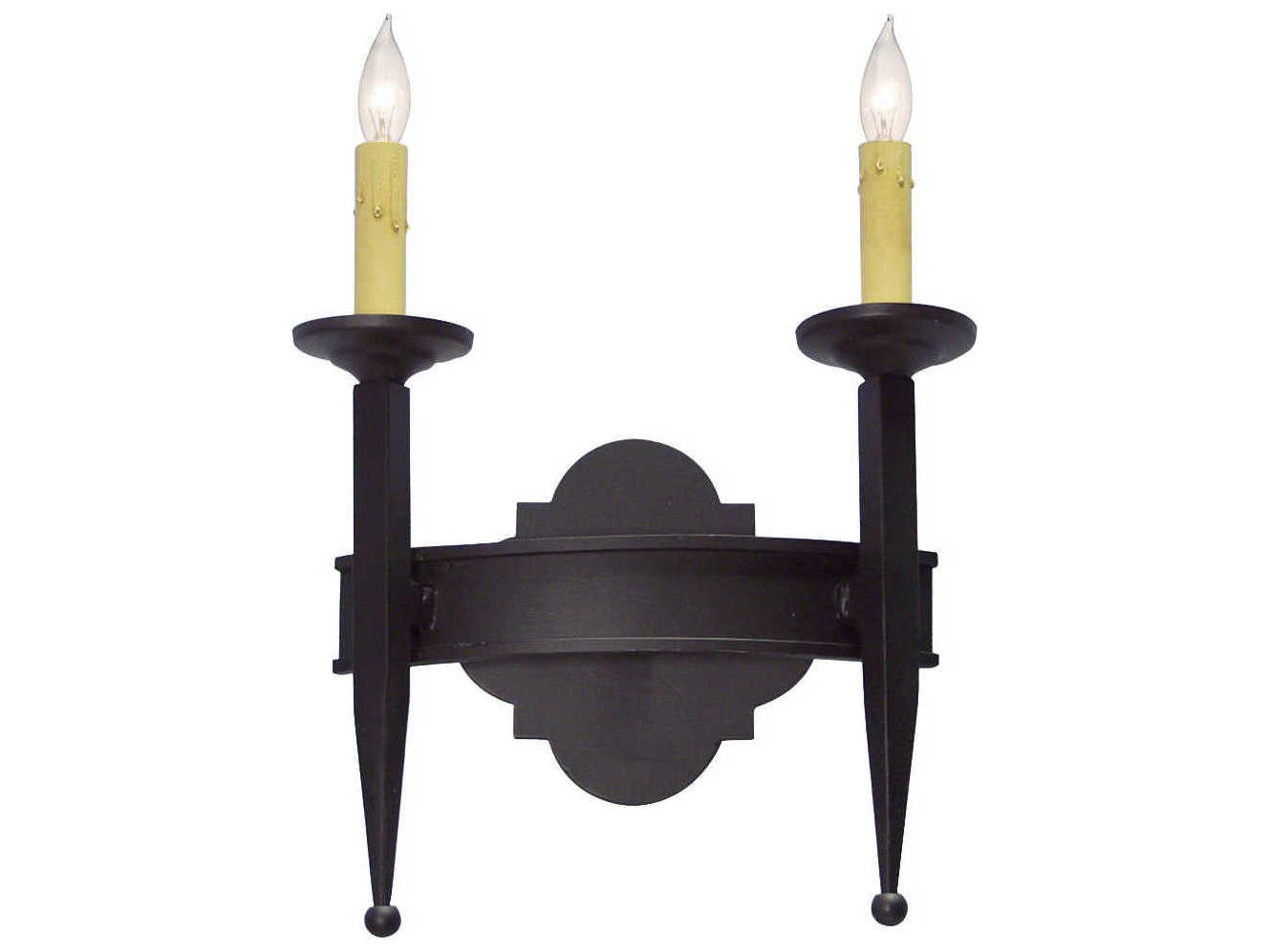 Fascia 2-Light Blackwash Wall Sconce
