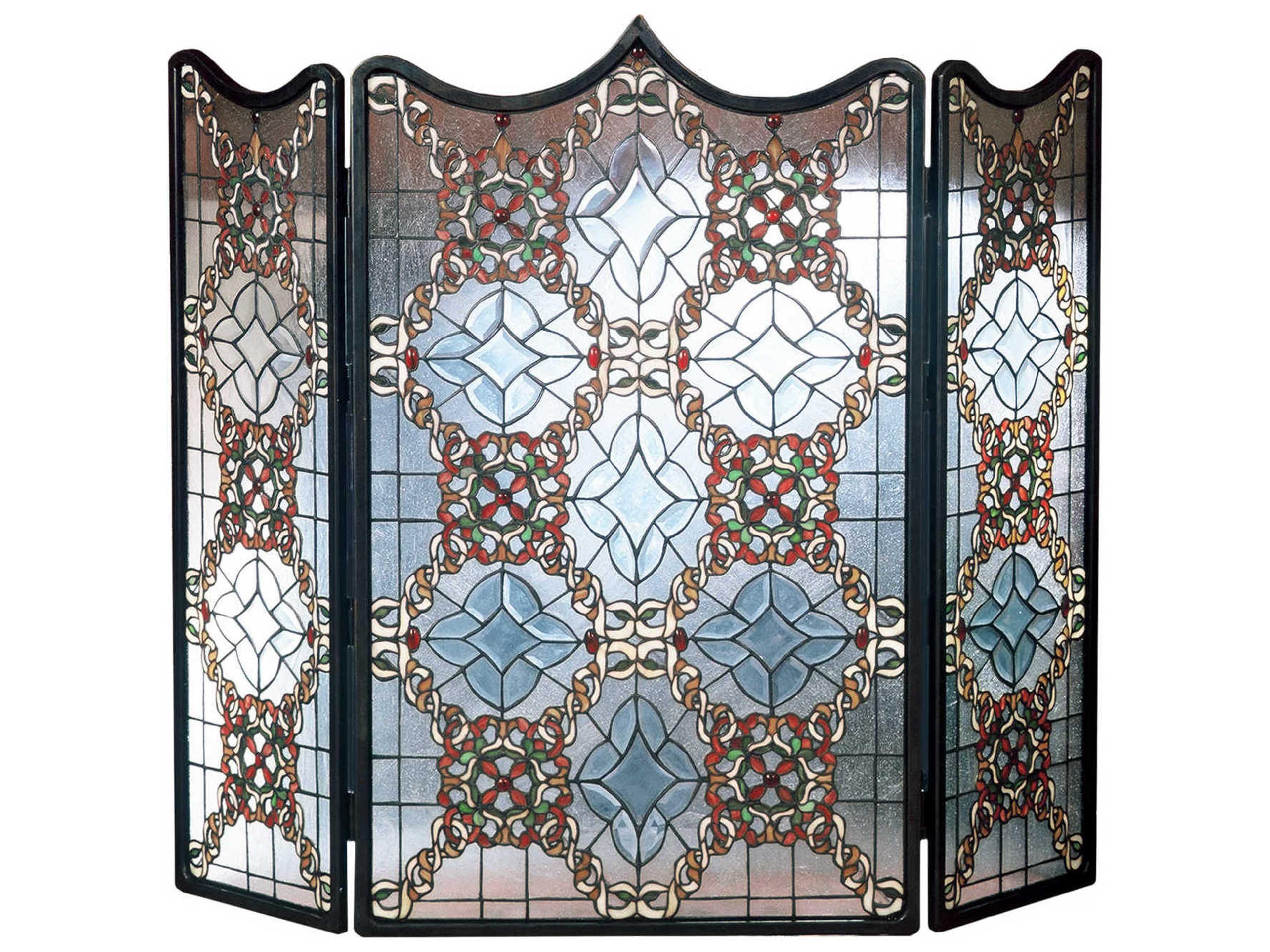 Victorian Beveled Folding Fireplace Screen