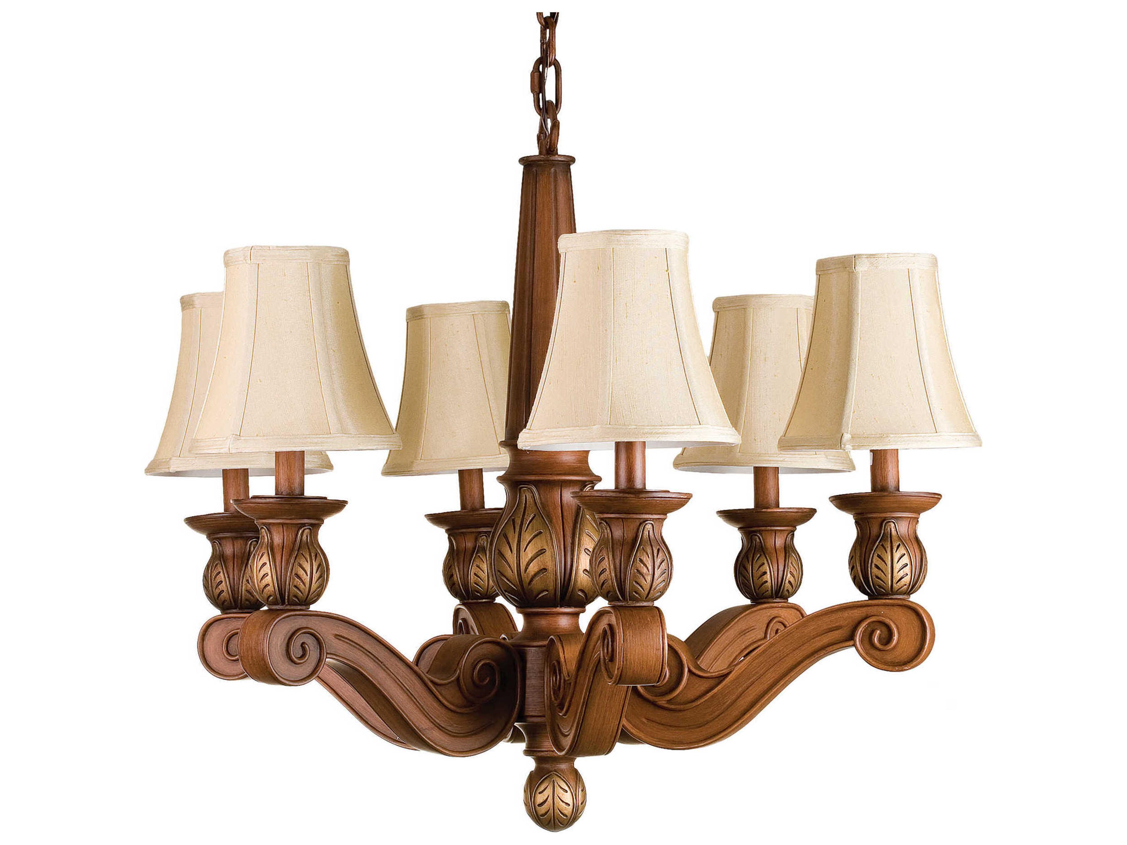 Fixtures 6-Light Red Empire Chandelier