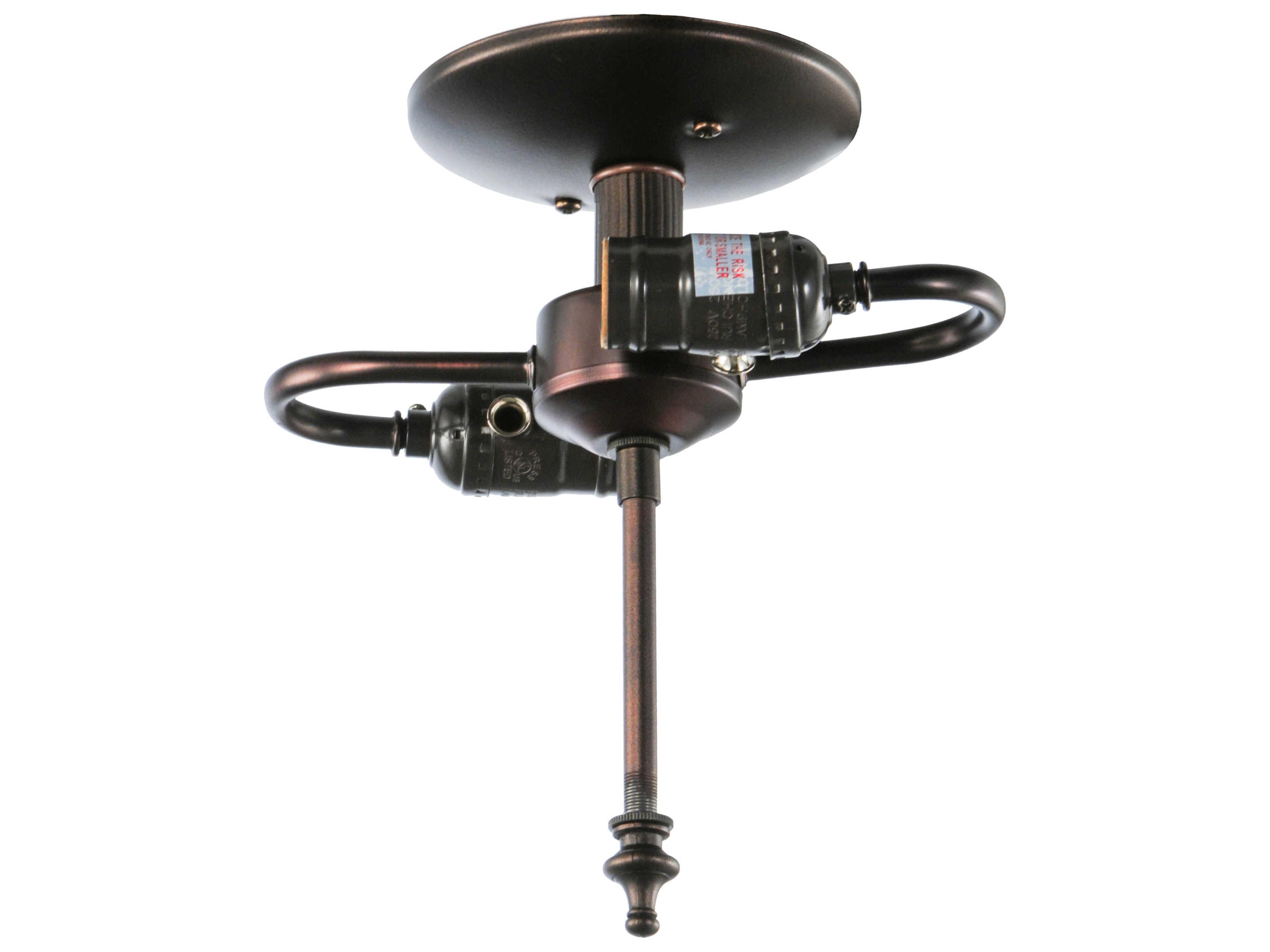 Fixtures 2-Light Bronze Flush Mount