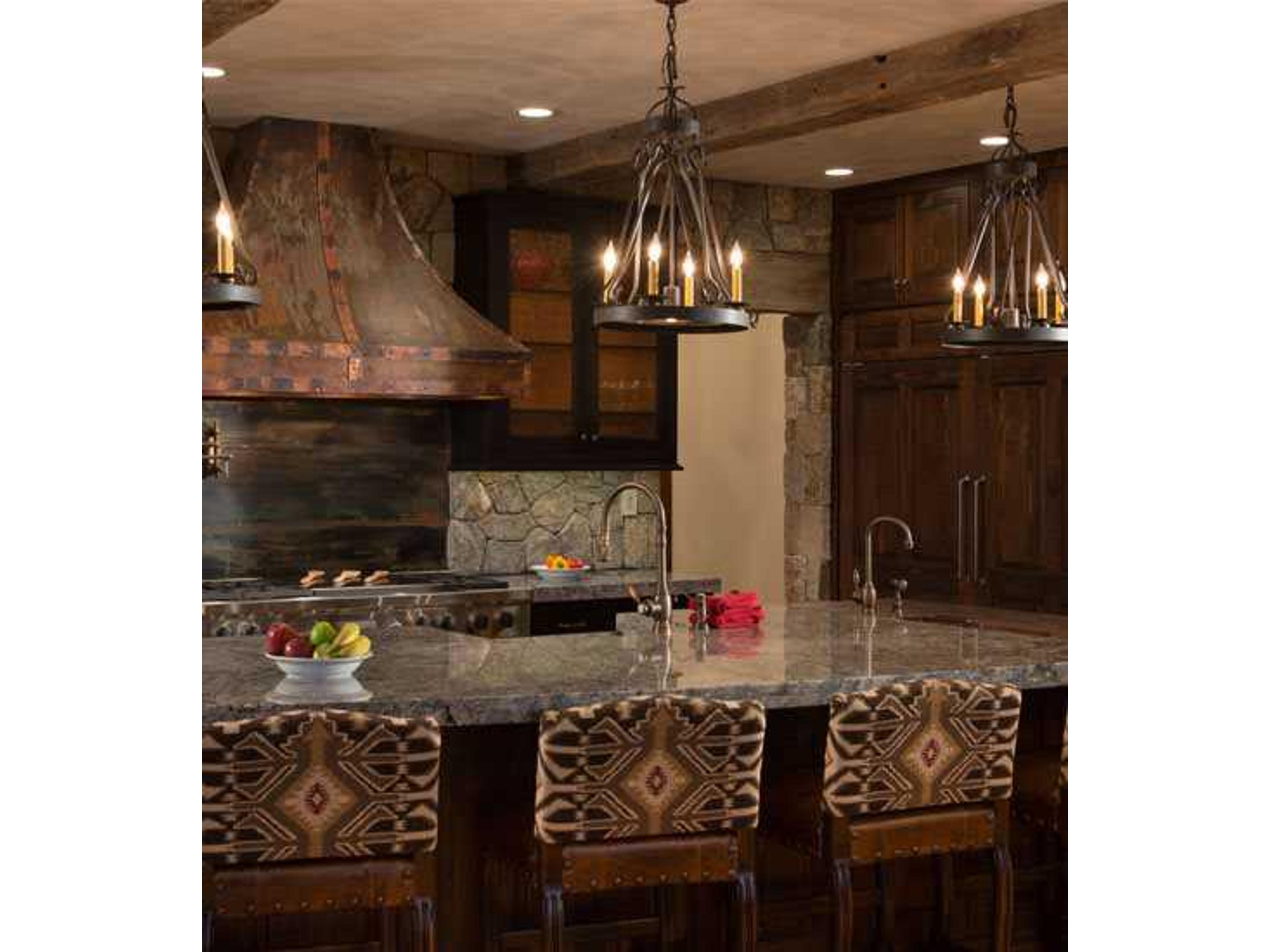 Lakeshore 4-Light Bronze Chandelier