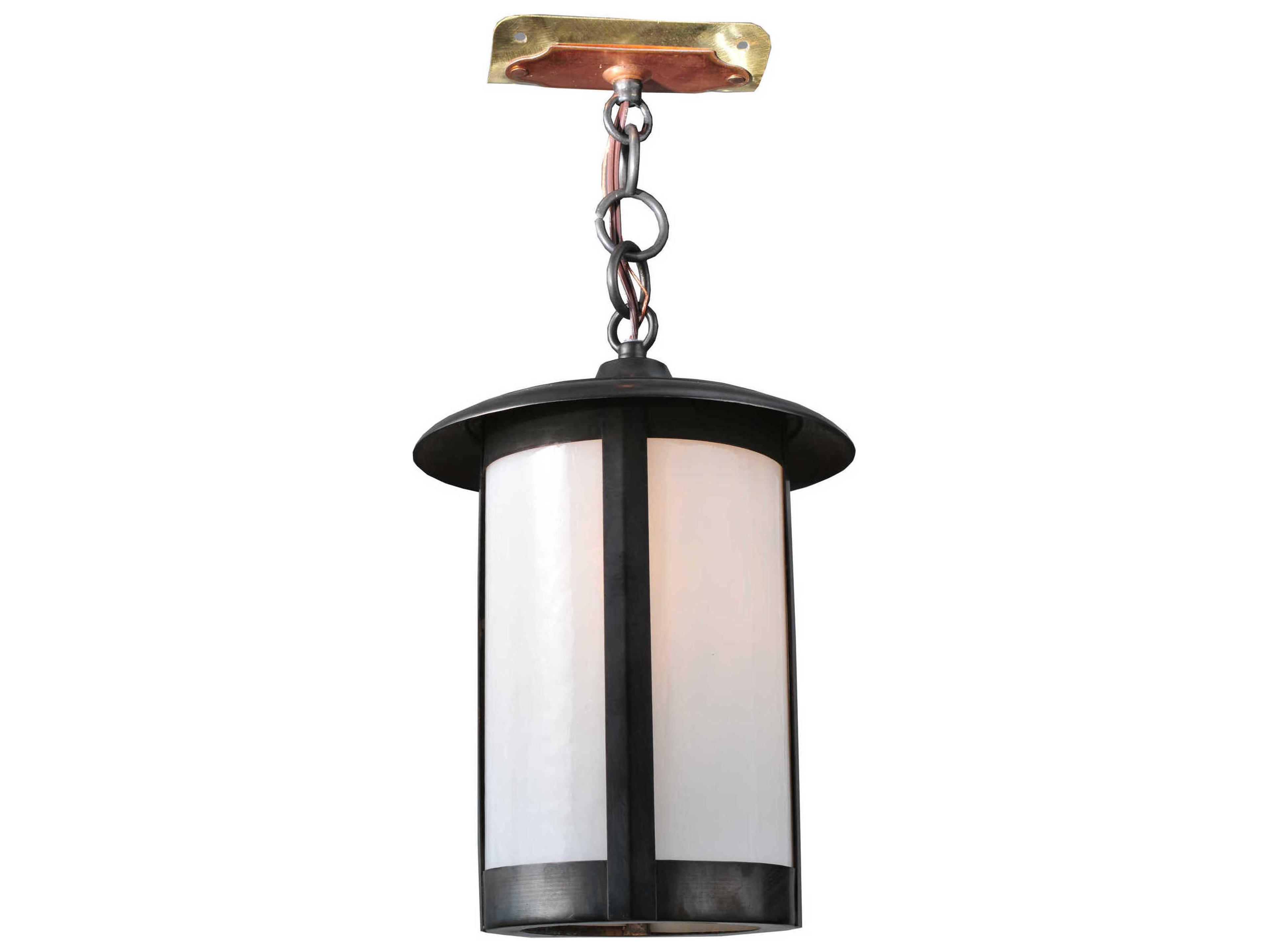 Fixtures 1-Light White Cylinder Lantern Mini Pendant
