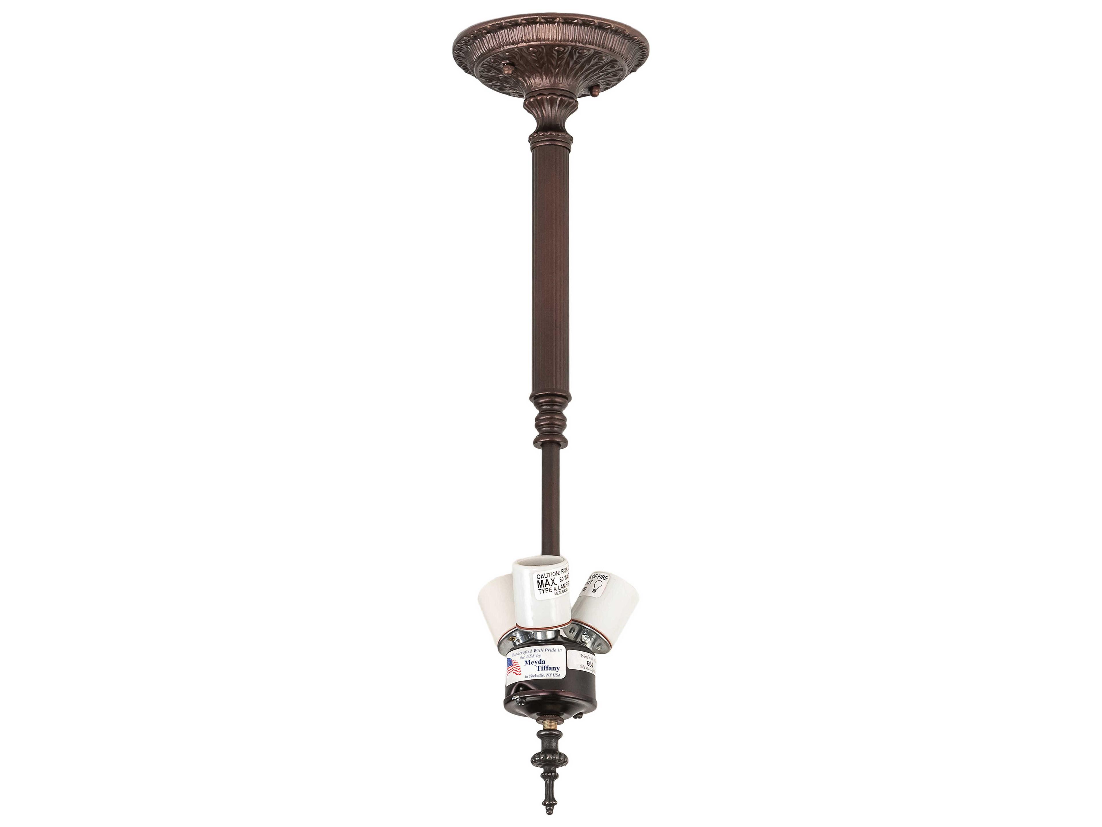 Full-Reed Column 3-light Flush Mount Light