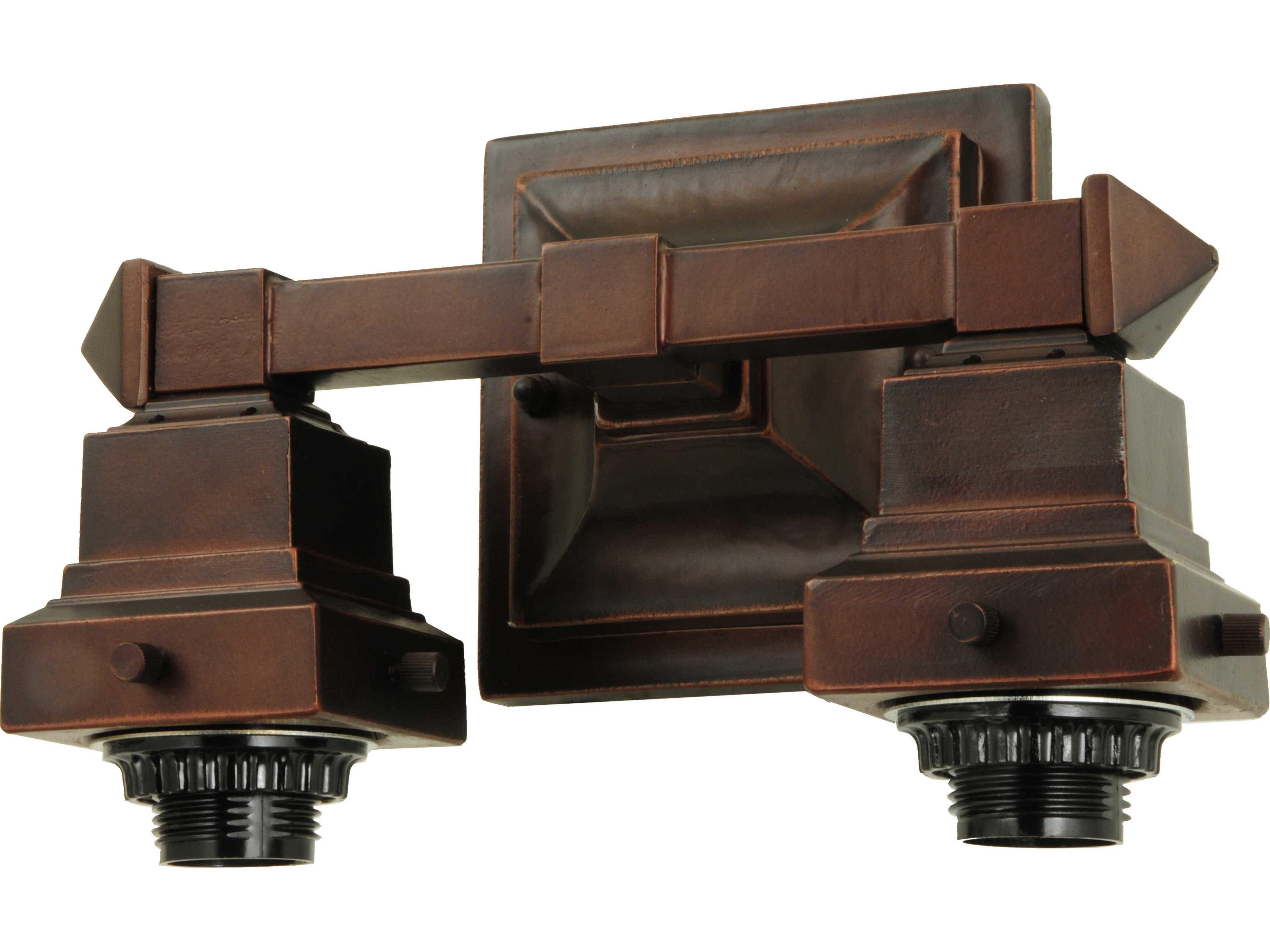 Mission Mahogany Bronze 2 - Light Wall Sconce Hardware