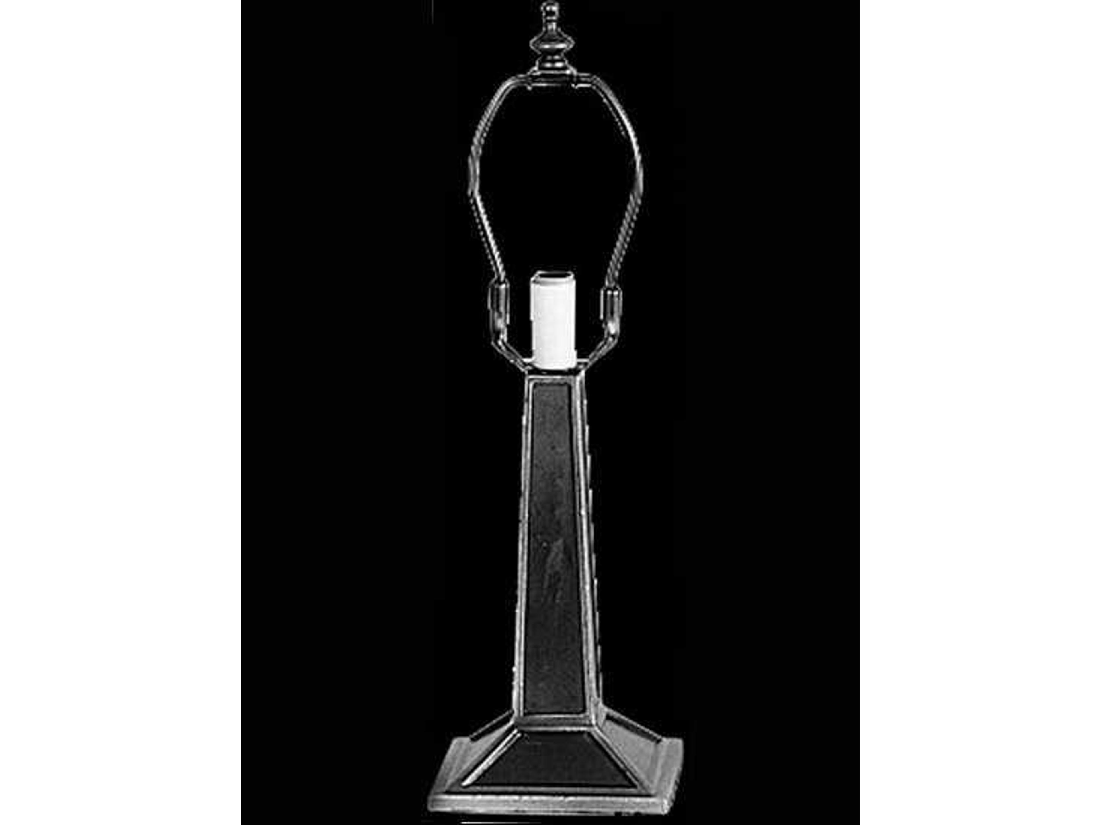 Edged Mission Mini Table Lamp Base