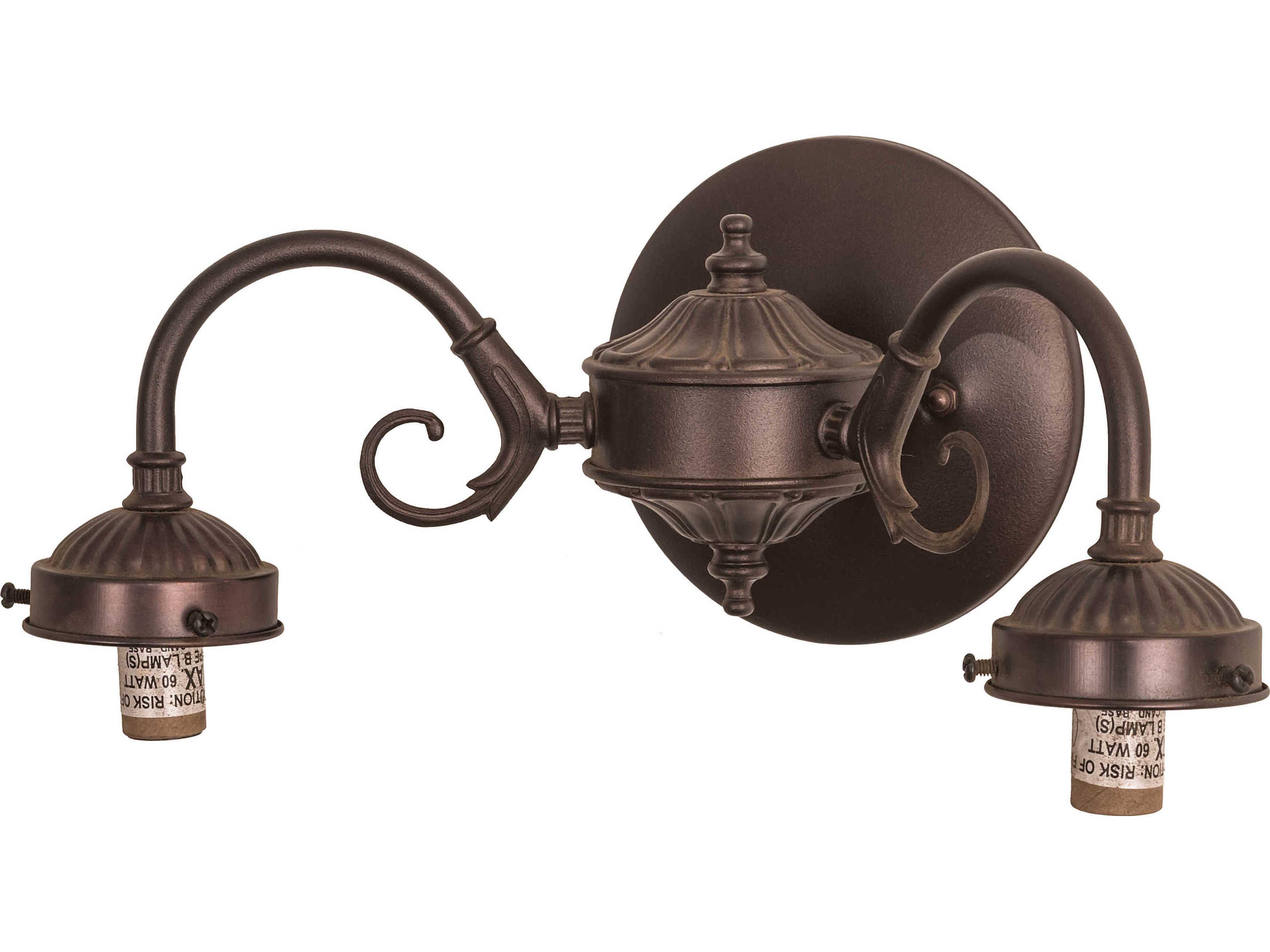 Fixtures 2-Light Brown Wall Sconce