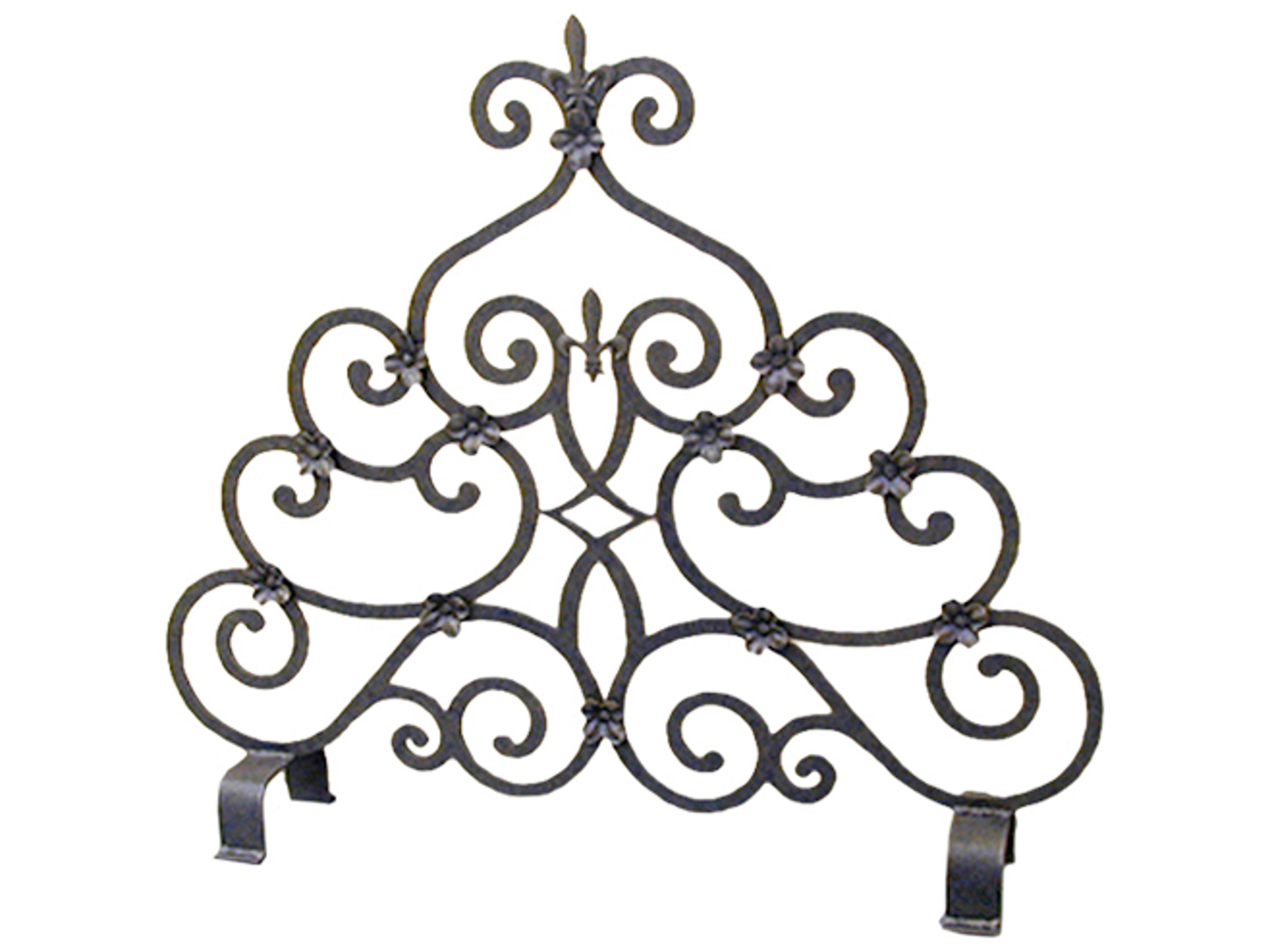 36" Fleur De Lis Fireplace Screen