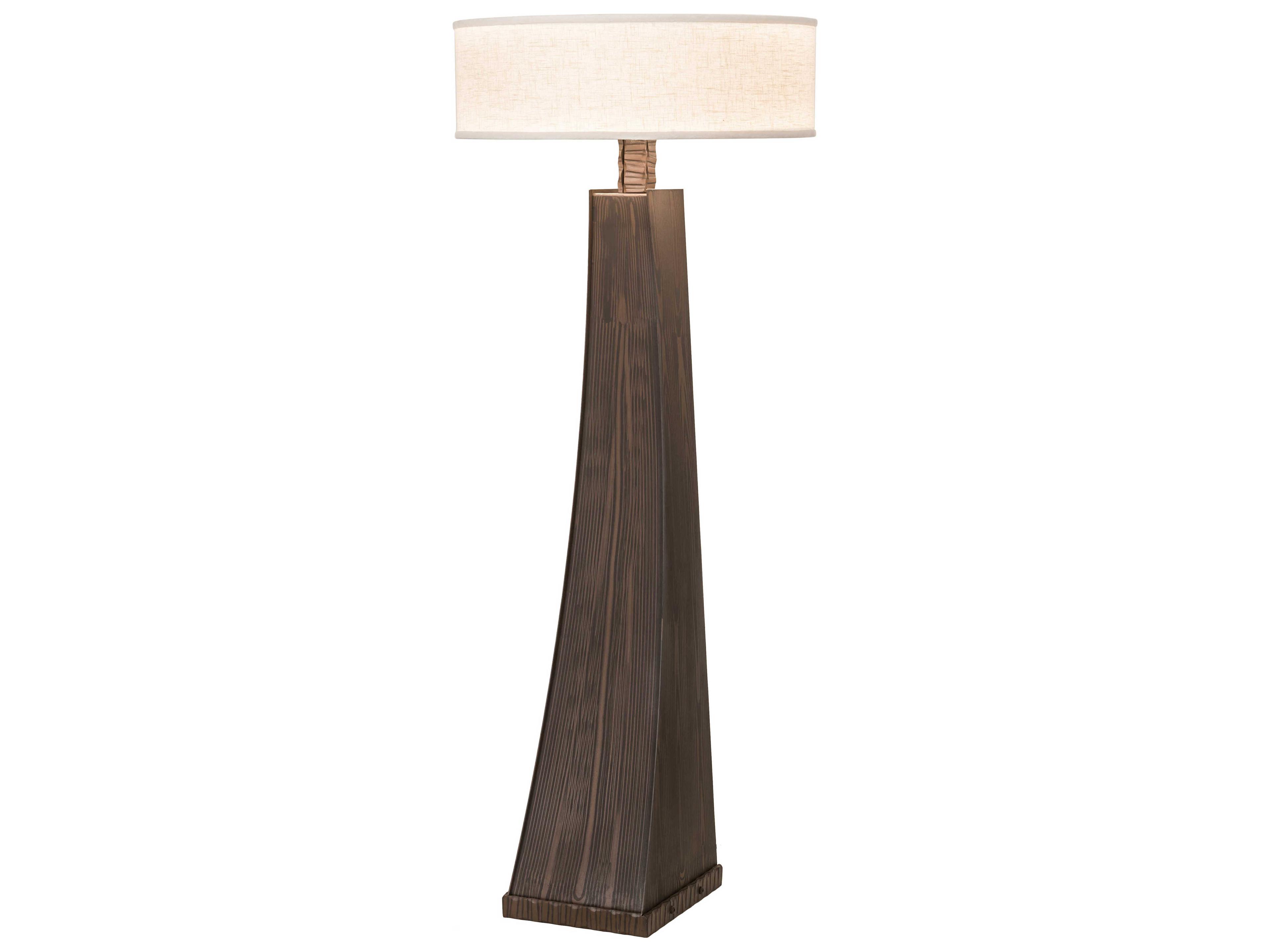 Glass Brown Floor Lamp