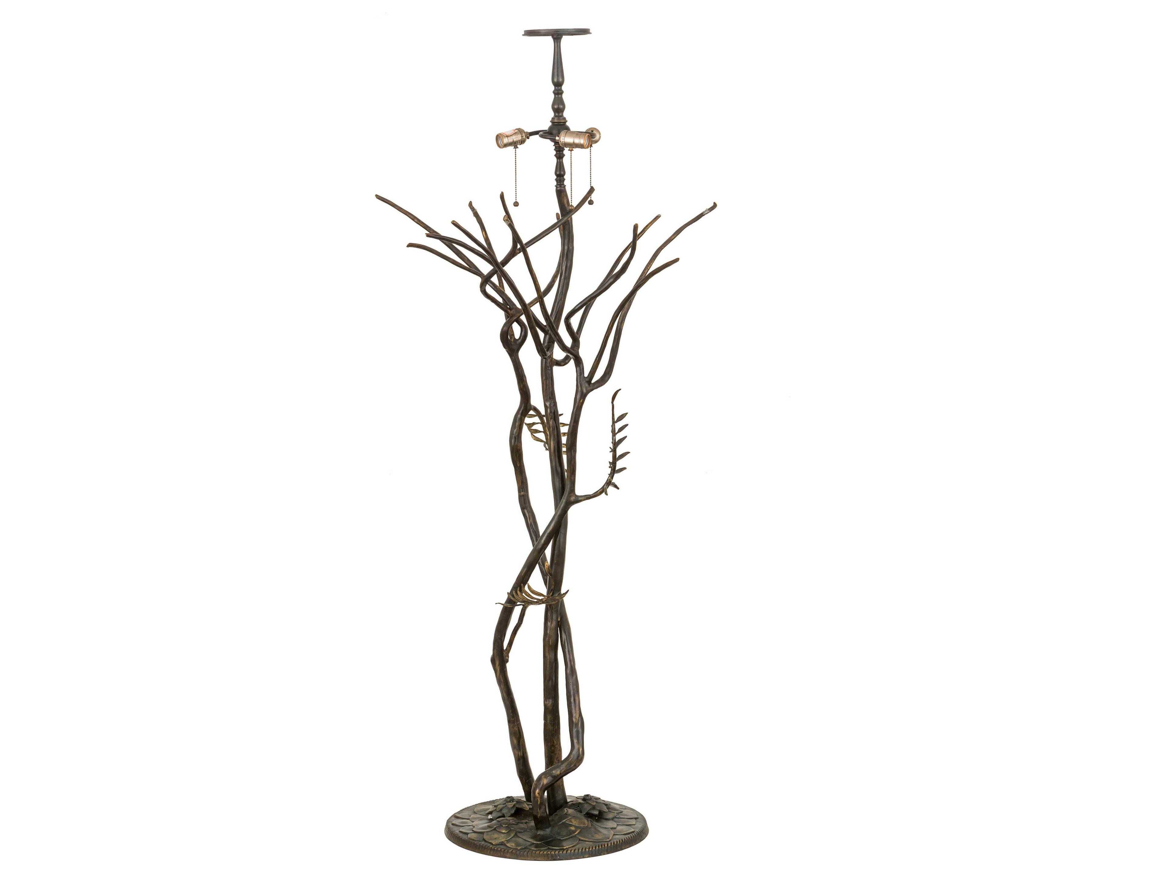 Glass Rustic Lodge Floor Lamp Base