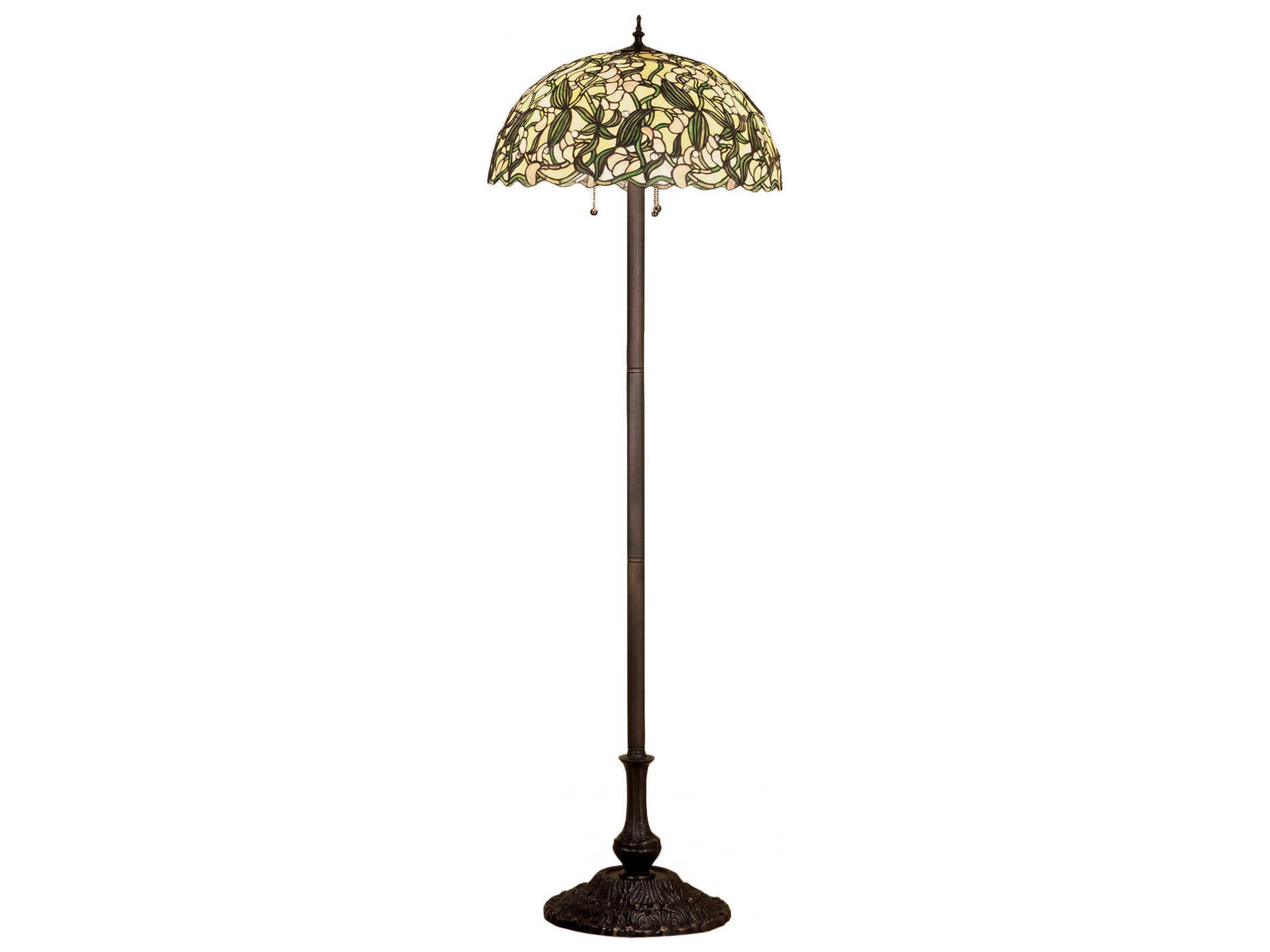 Sweet Pea Bronze Tiffany Floor Lamp