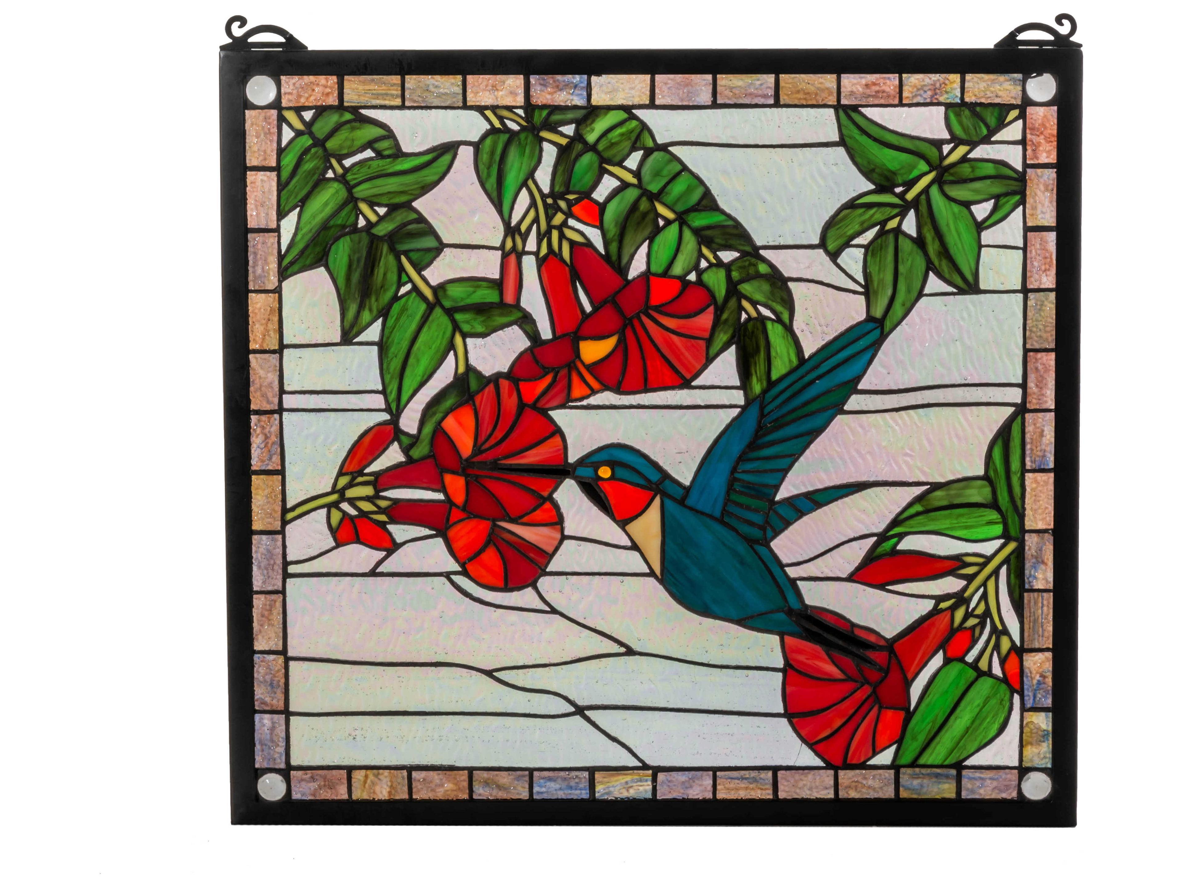 Hummingbird Stained Glass Window
