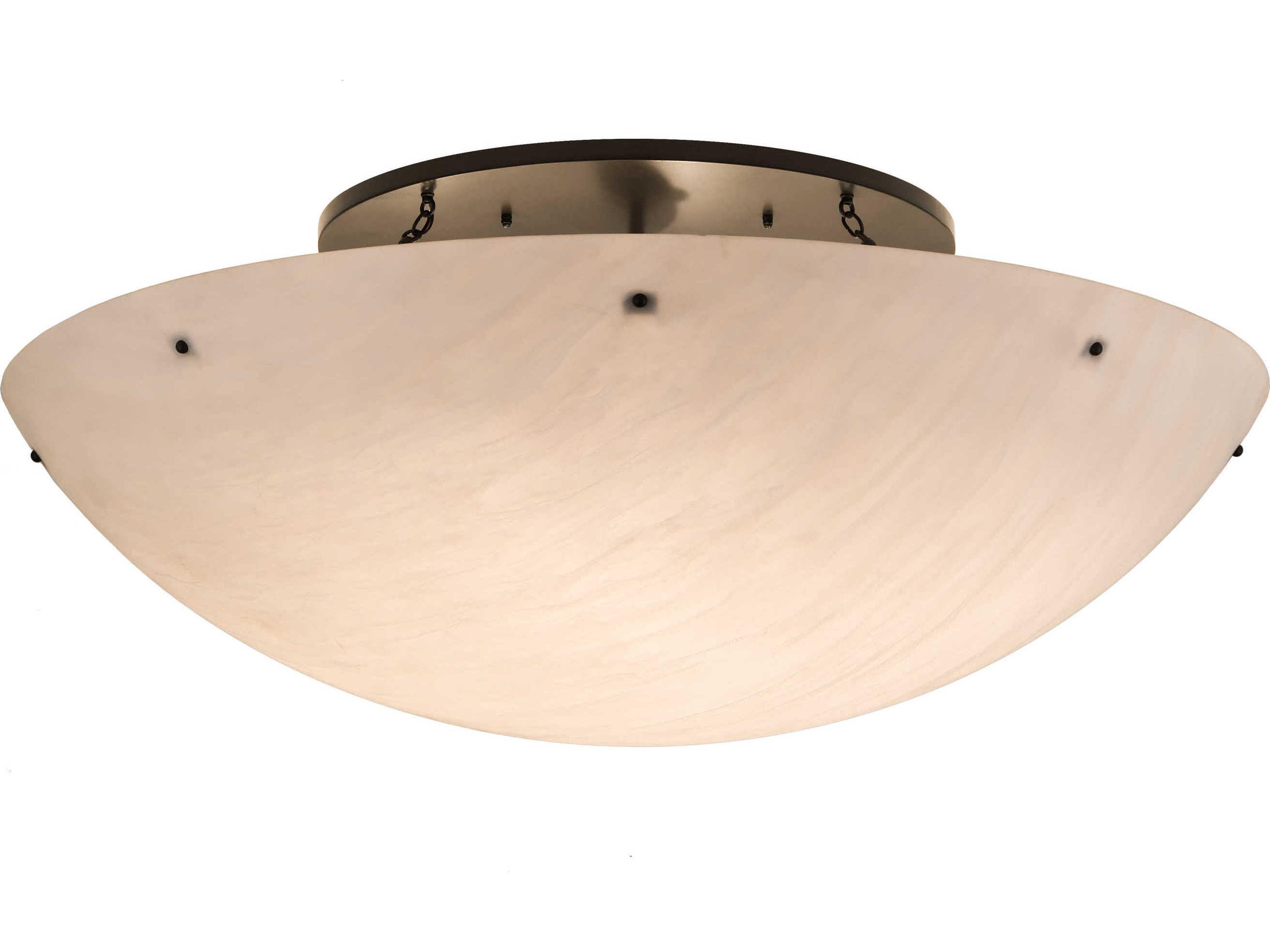 Artesia 12-Light Bronze Glass Bowl Flush Mount