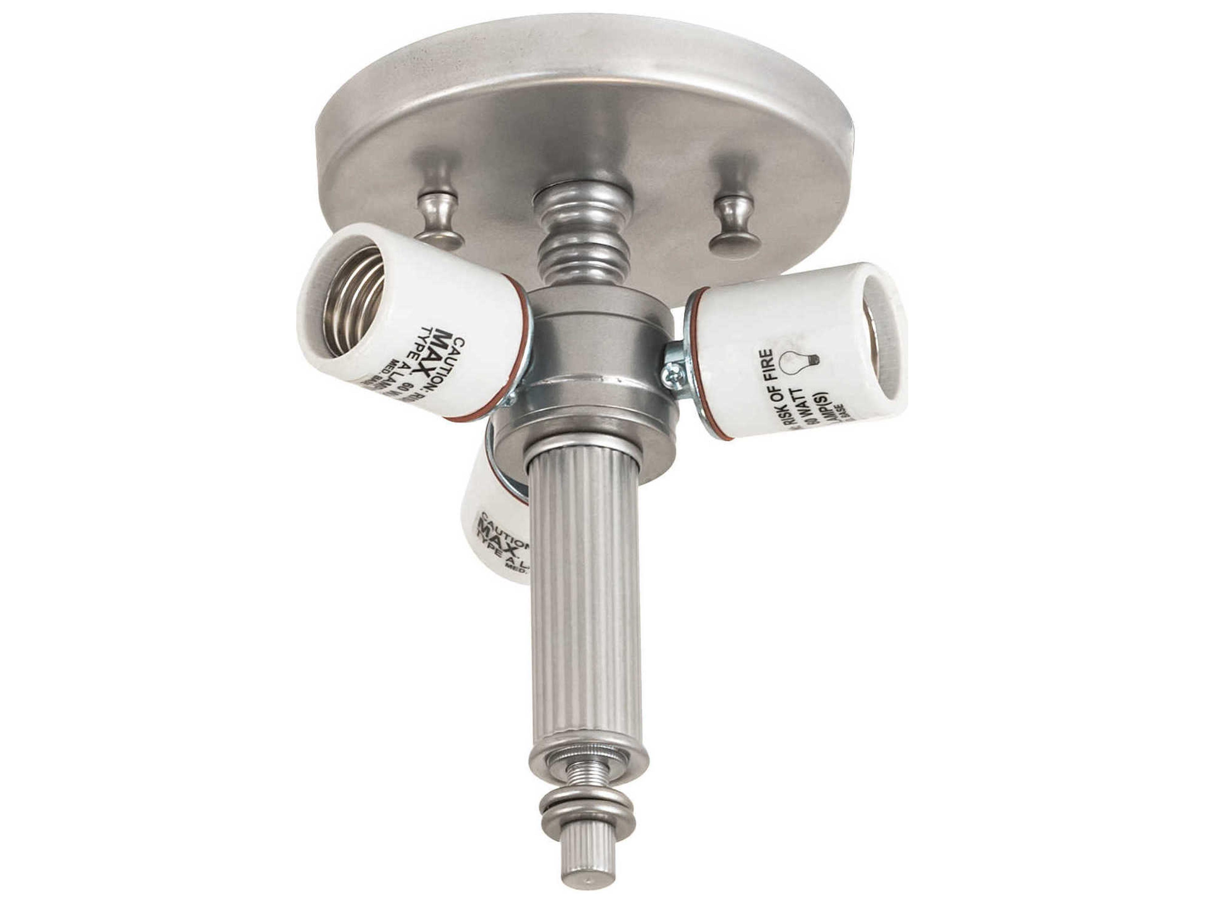 Meyda 3-Light Nickel Flush Mount