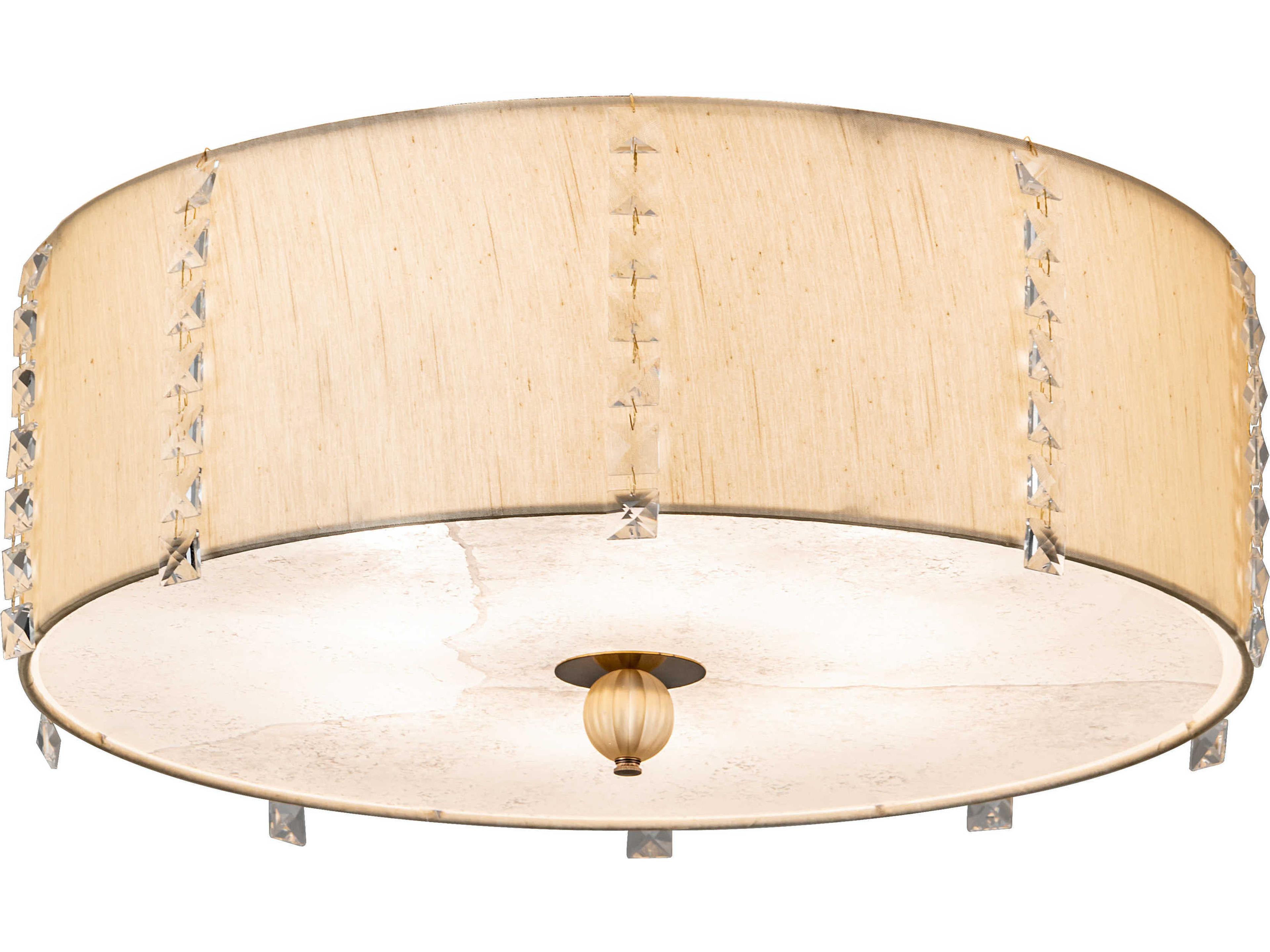 6-Light Off White LED Drum Flush Mount