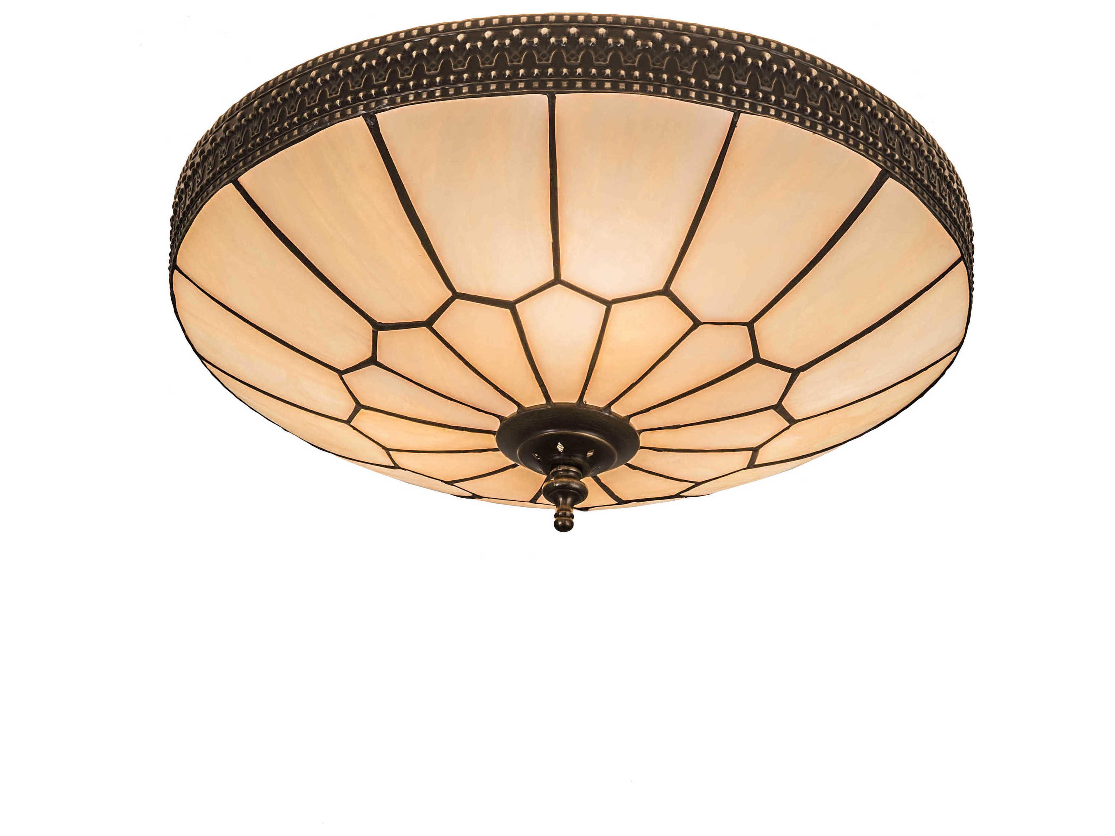Vincent Honeycomb 3-Light Black Bowl Flush Mount