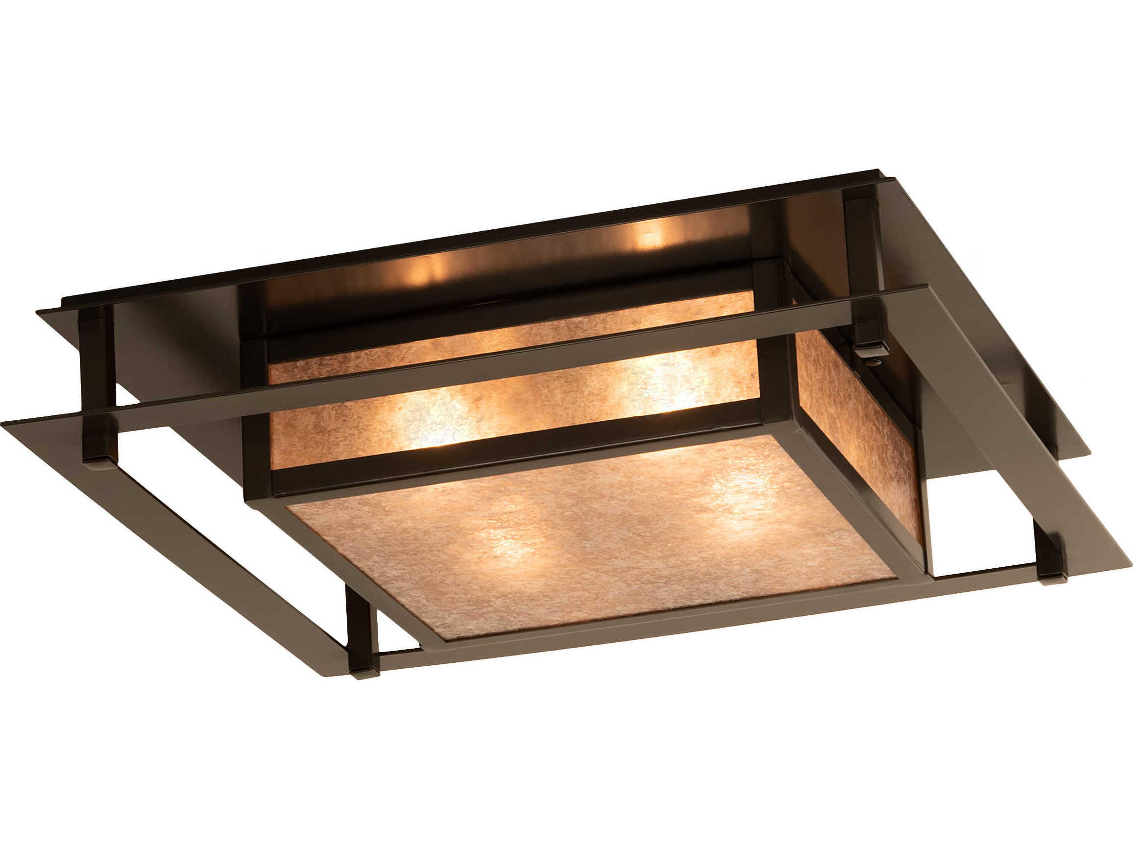 4-Light Bronze LED Flush Mount