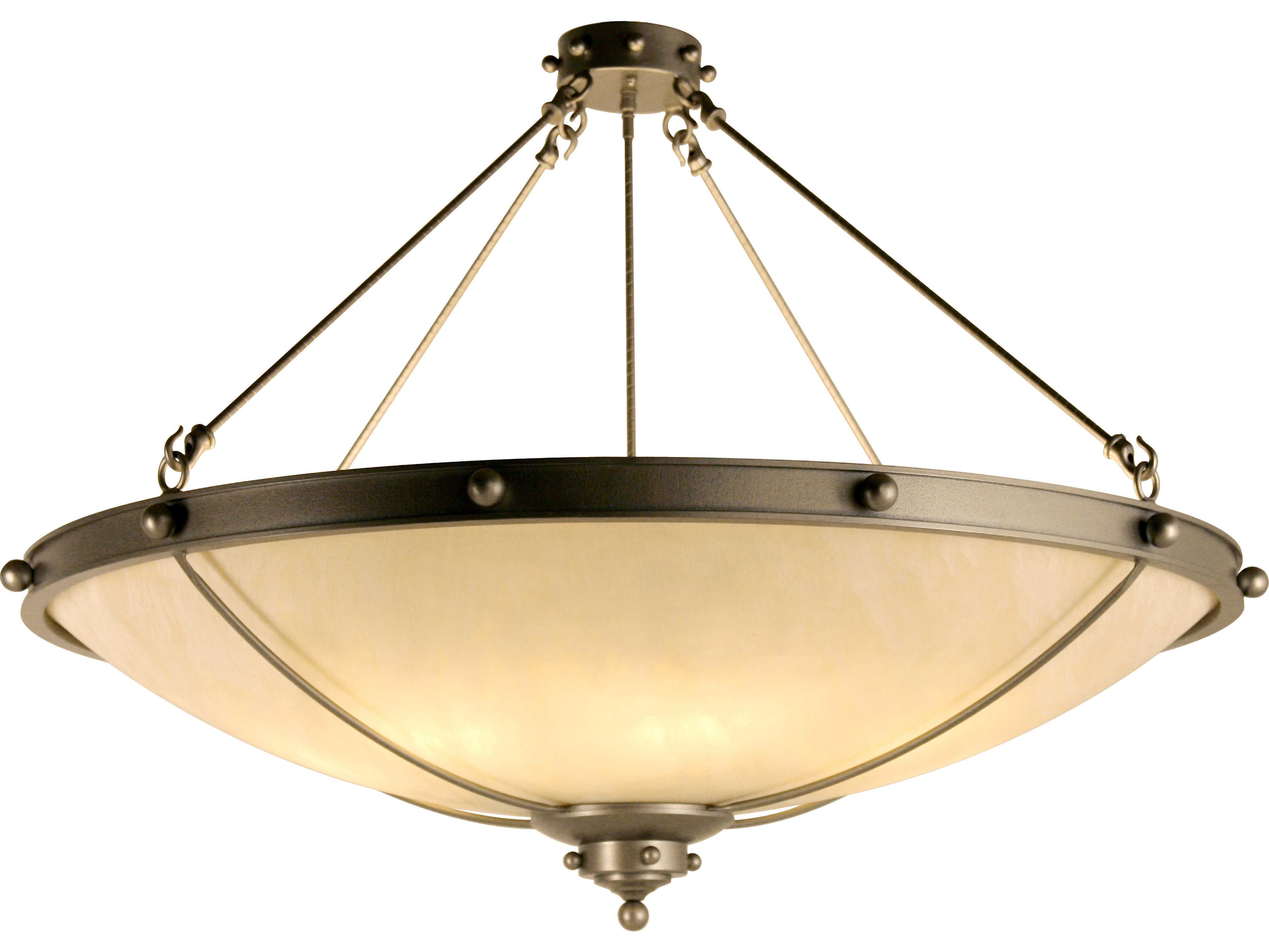 Freya 8-Light Pewter Bowl Pendant