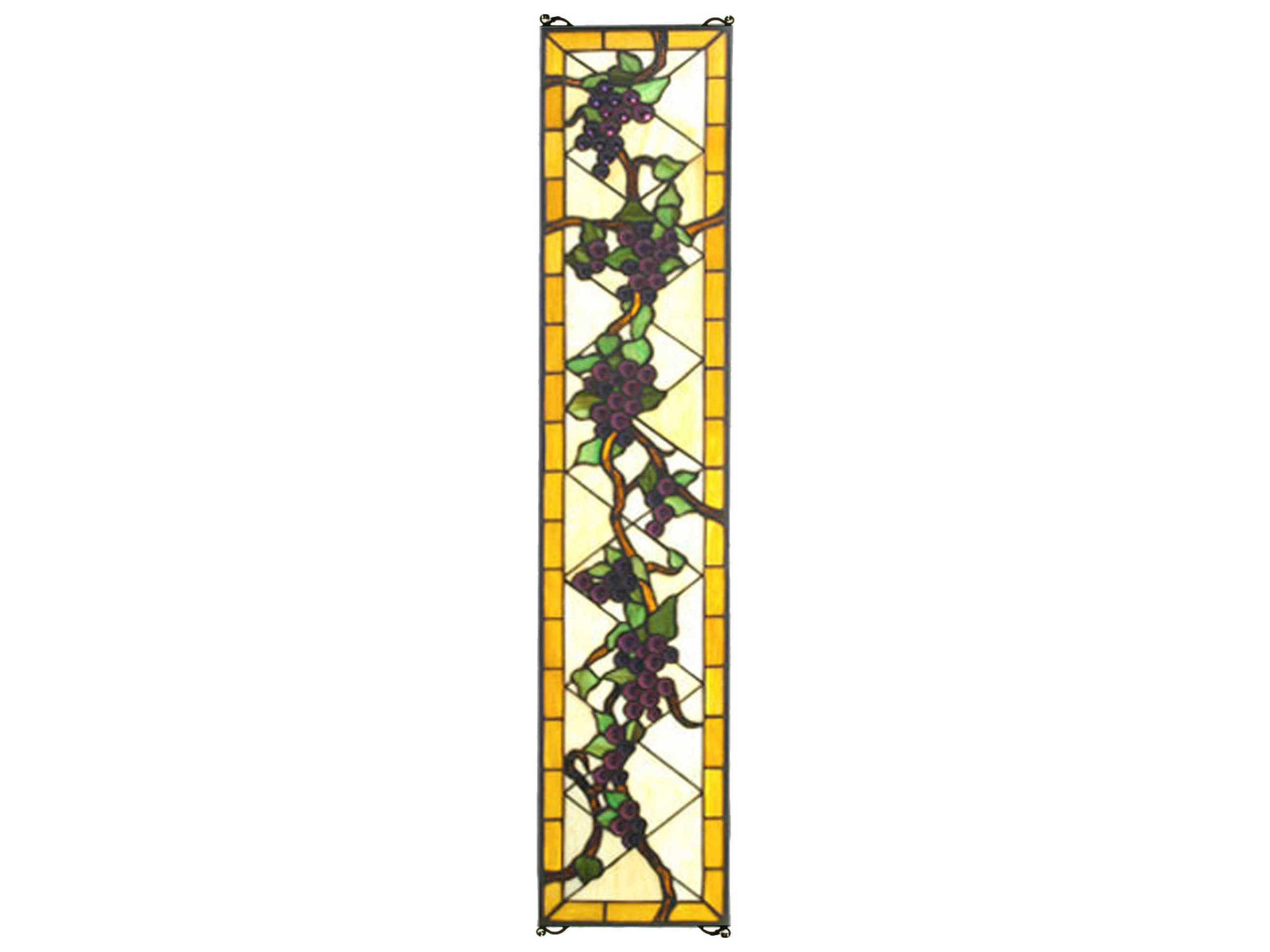 Jeweled Grape Stained Glass Window