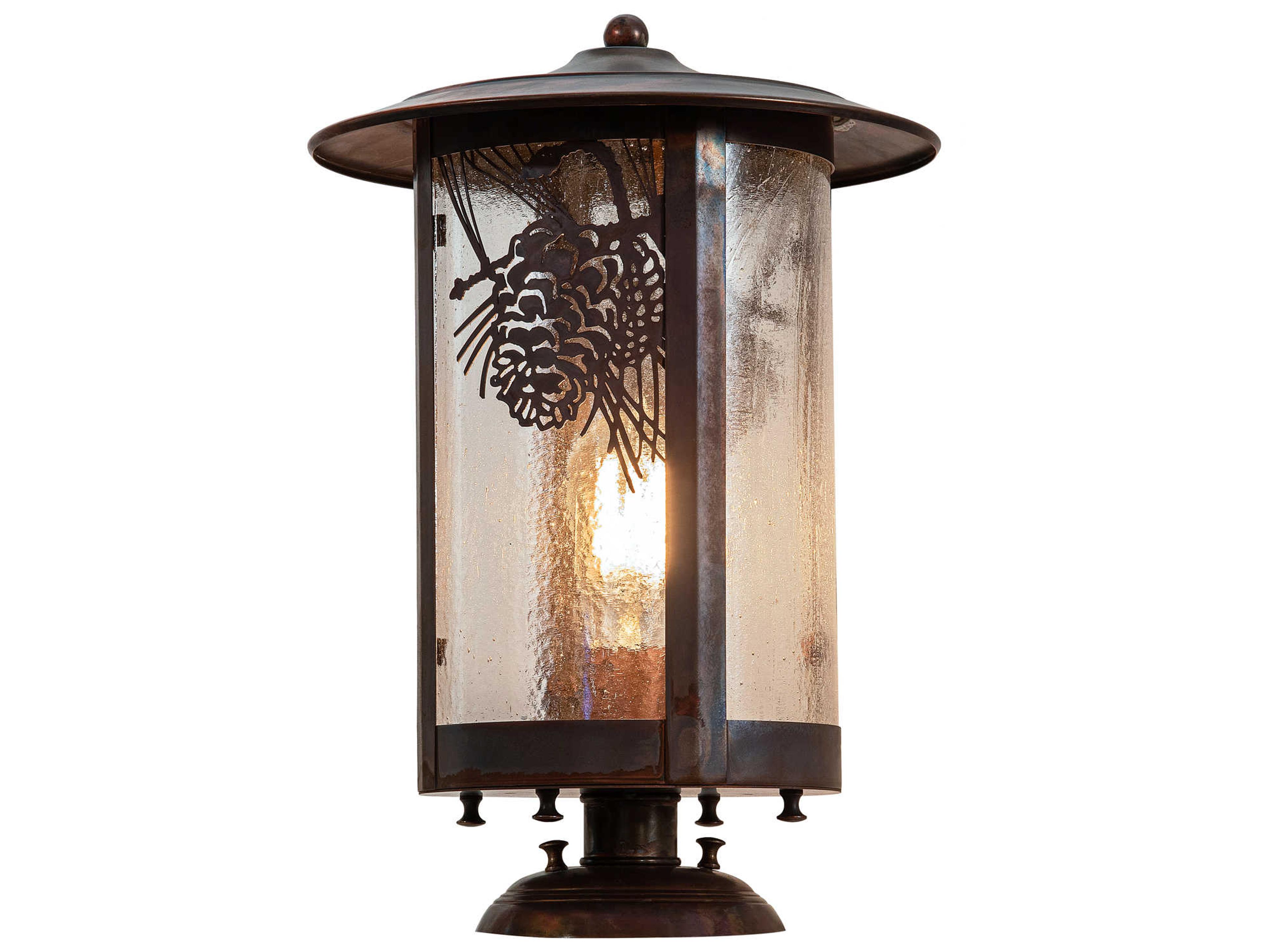 Fulton 1 - Light Glass Outdoor Pier Mount