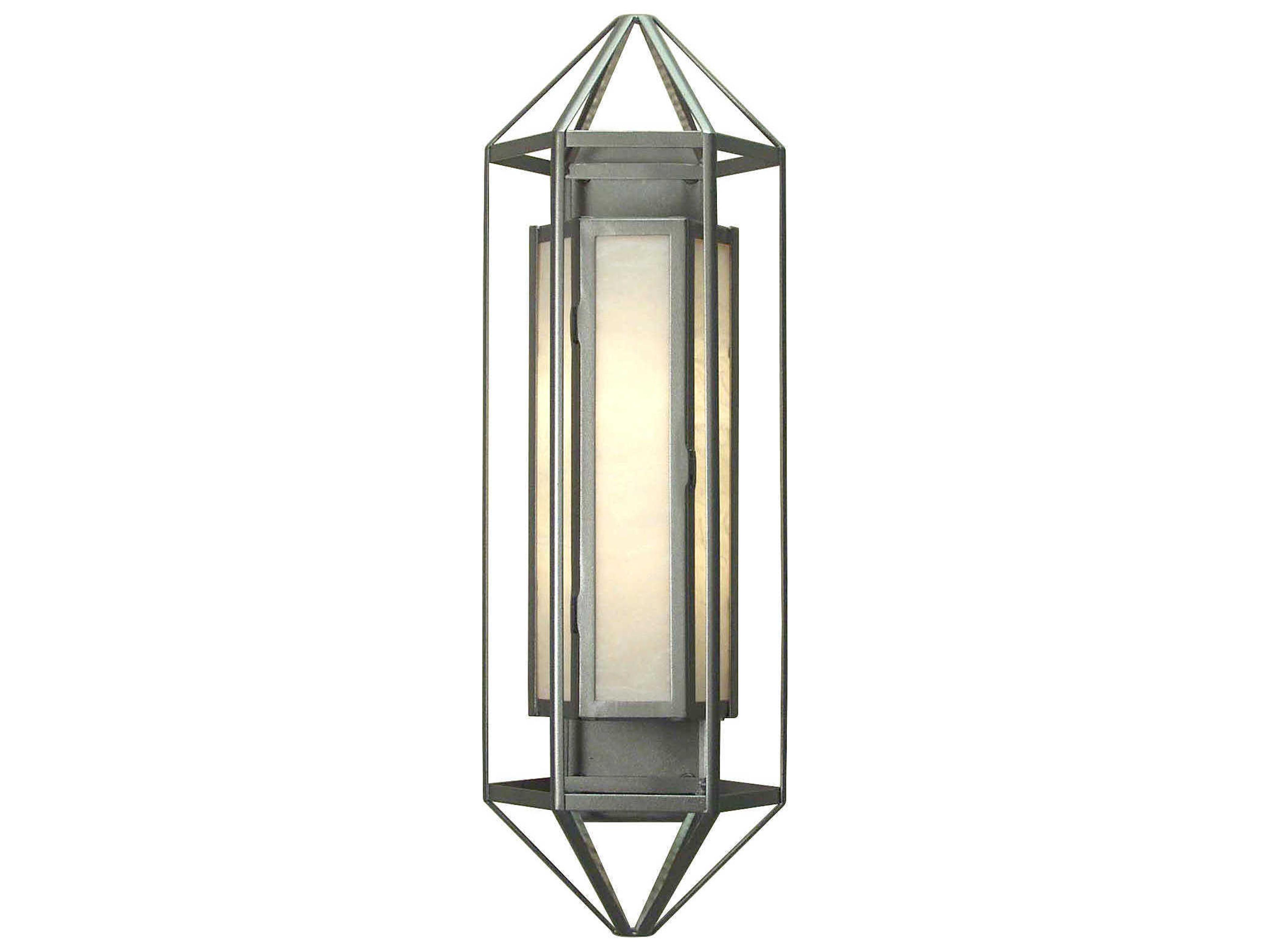Gemma 2-Light Silver Glass Wall Sconce