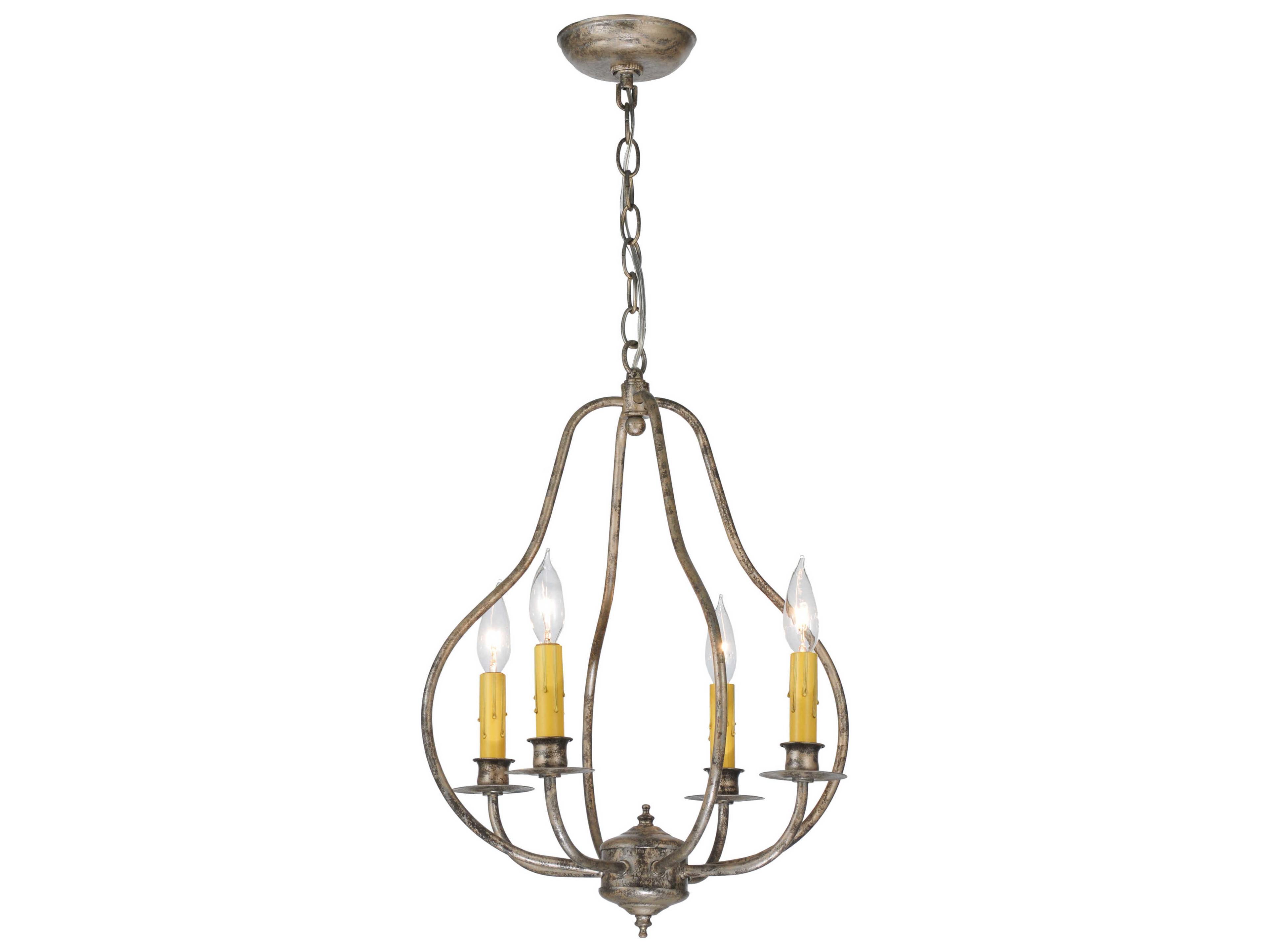 Gothic 4-Light Gray Pendant