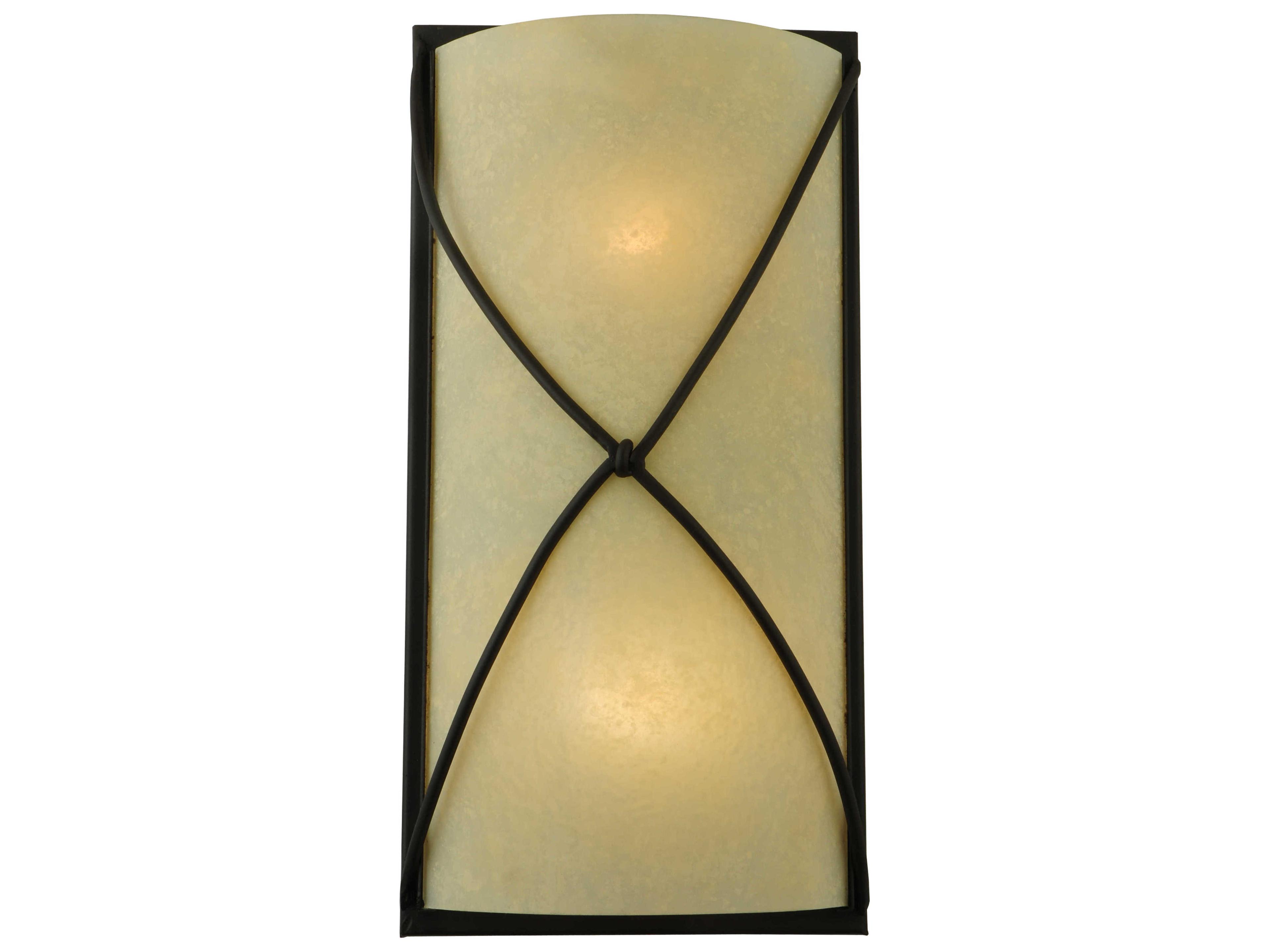 Gothic 2-Light Brown Wall Sconce