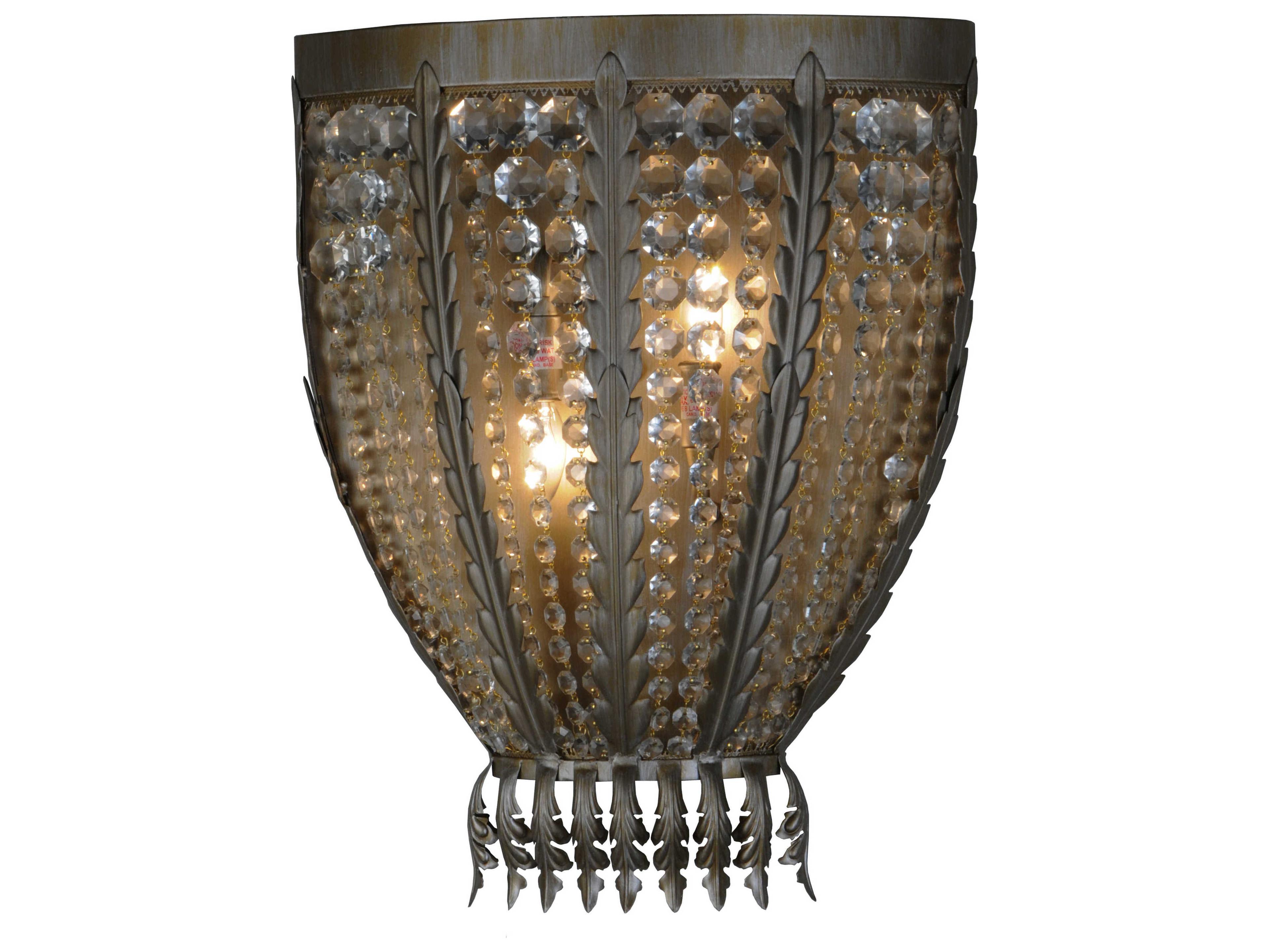 Gothic 2-Light Brown Wall Sconce
