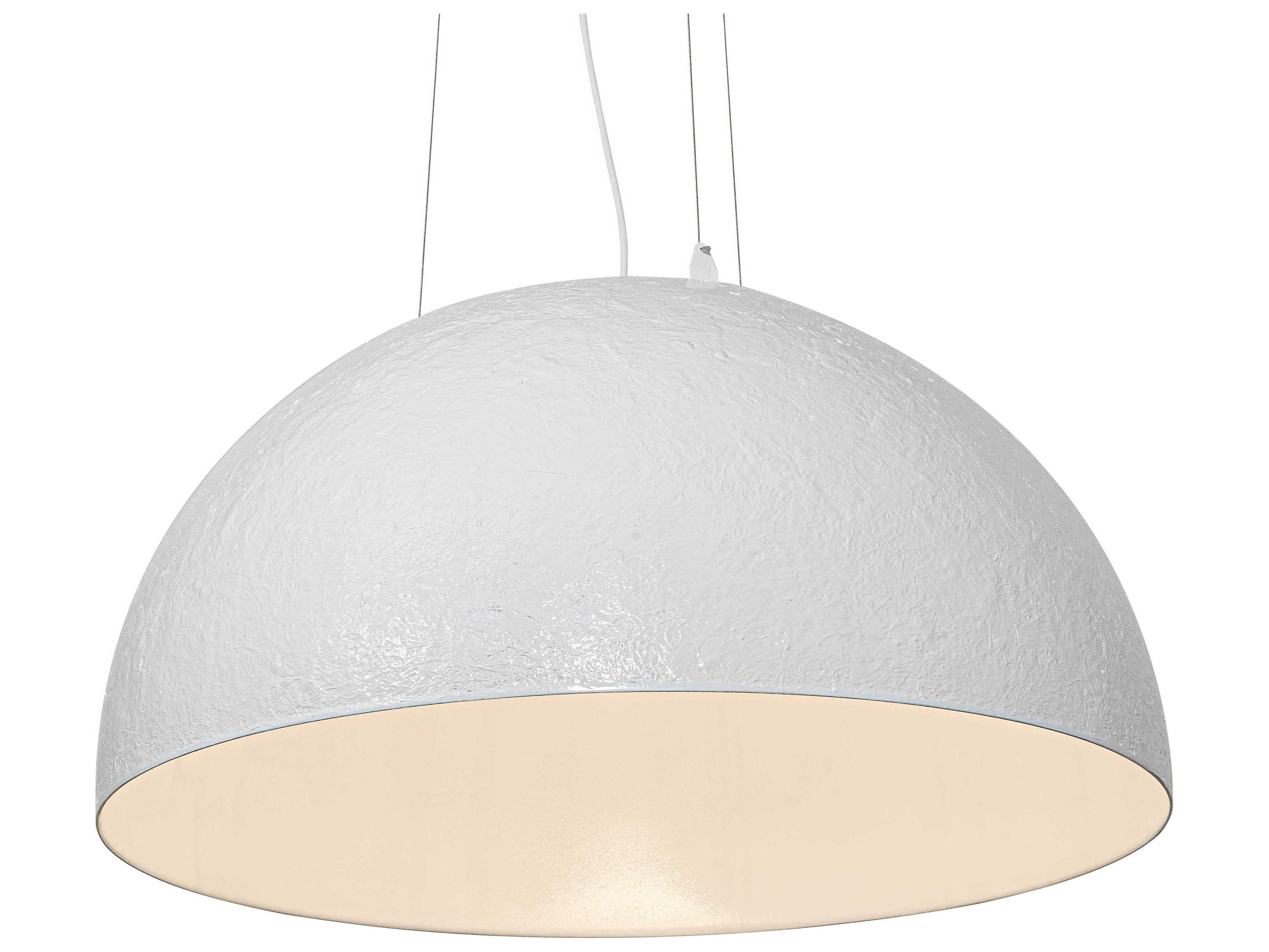 Gravity 1-Light White Silver Bowl Pendant