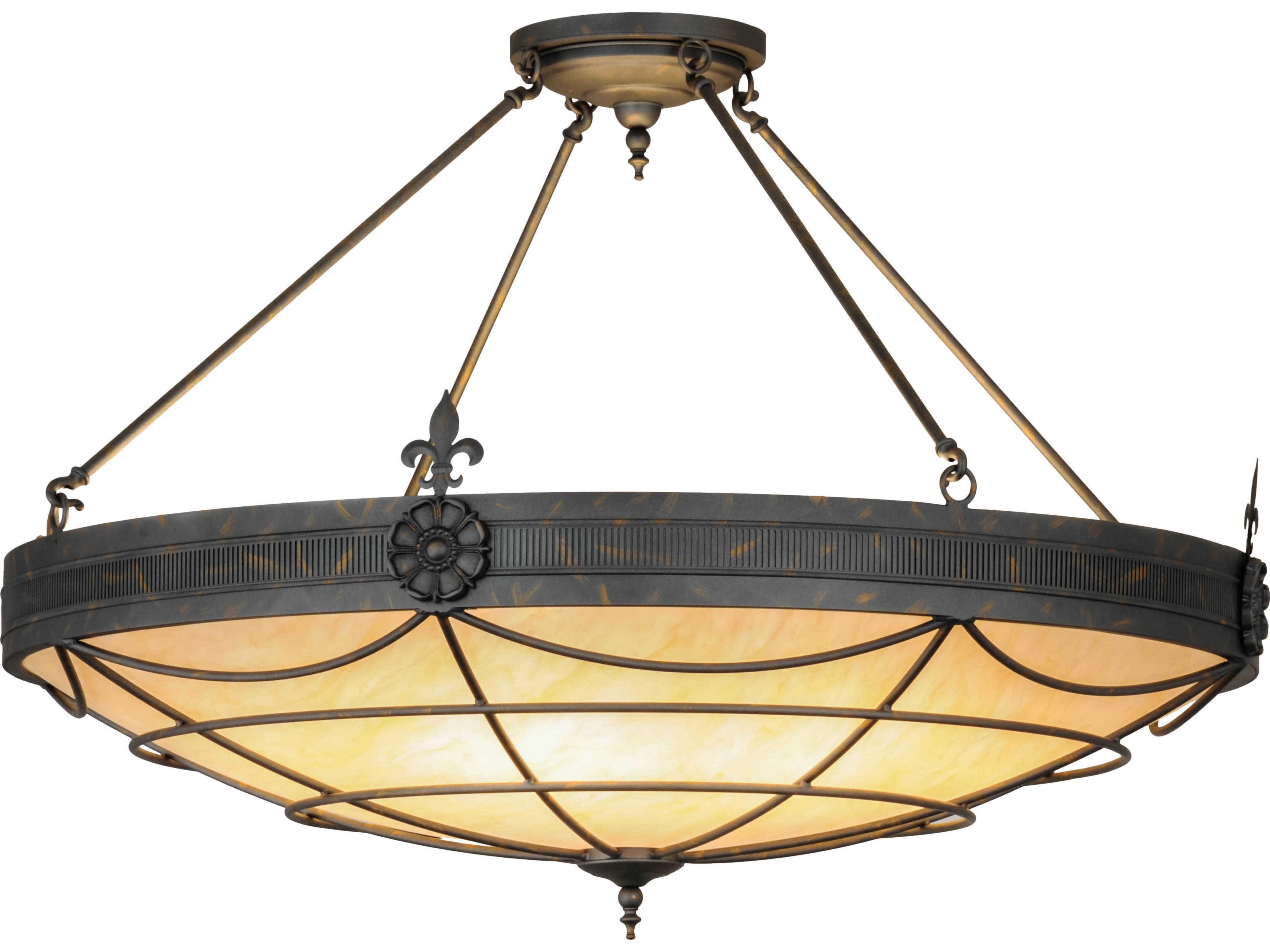 Halcyon French Bronze caramel Onyx Bowl Pendant