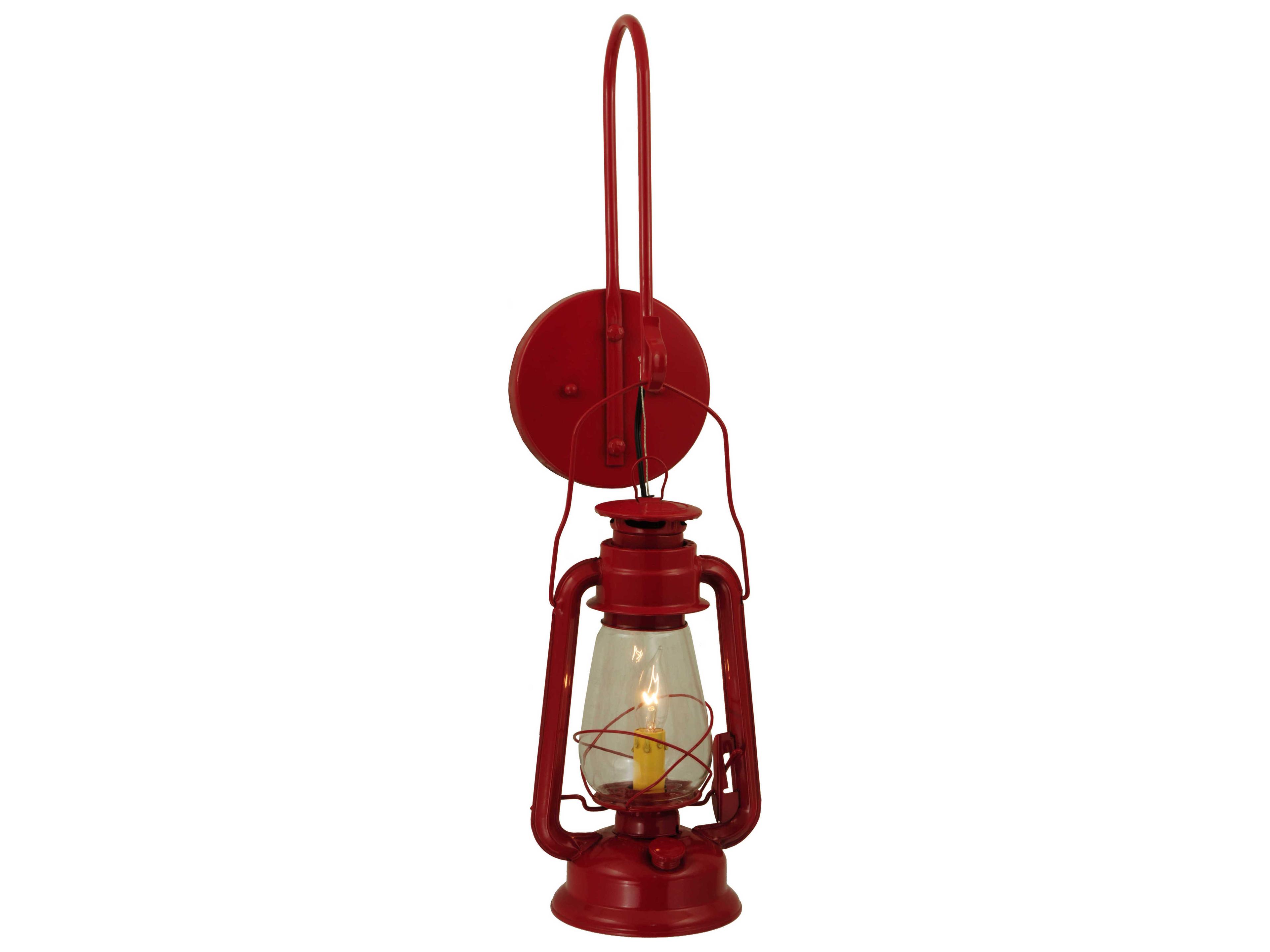 Miners Lantern Red Outdoor Wall Light