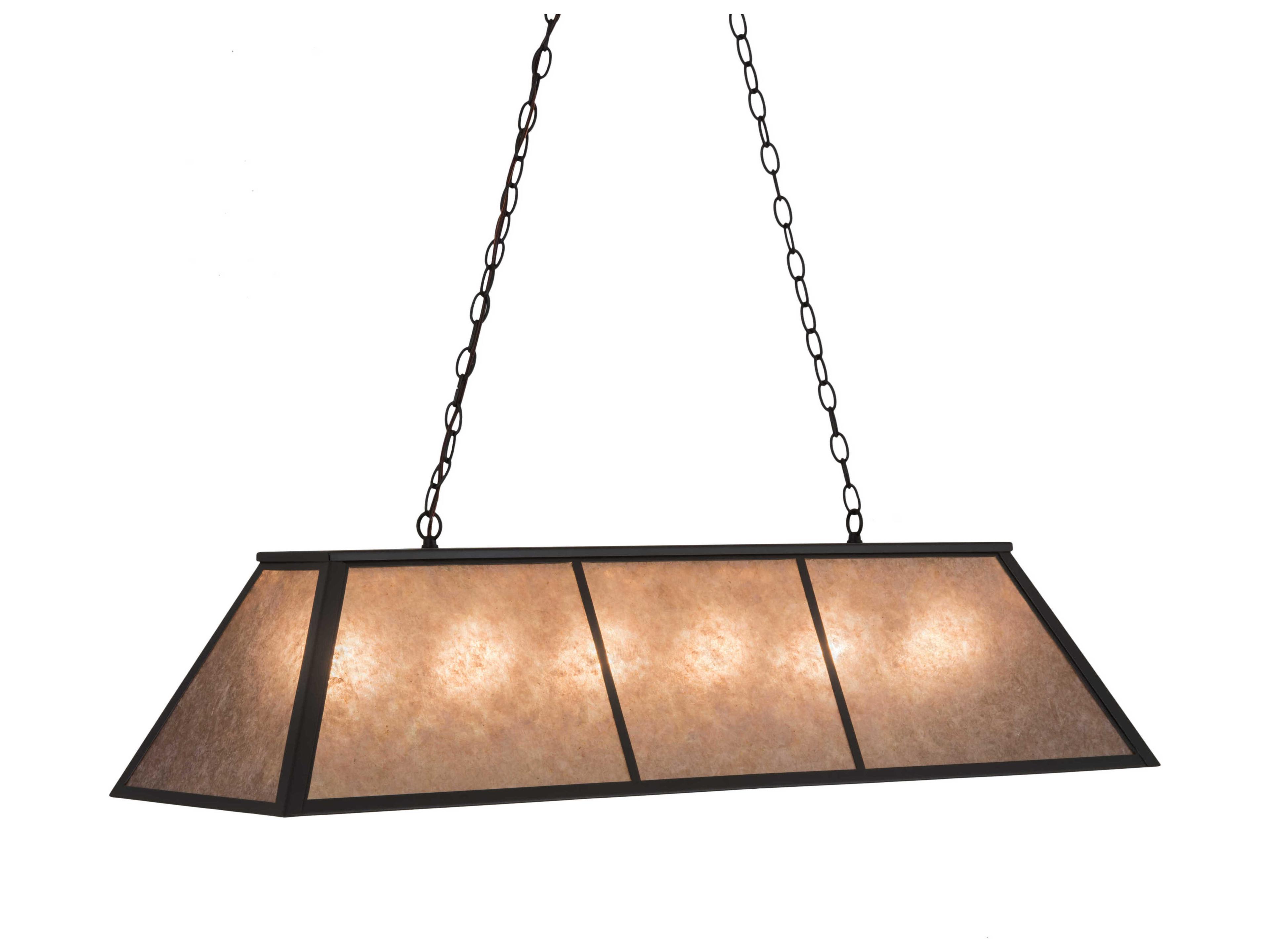 Meyda 6-Light Bronze Glass Island Pendant