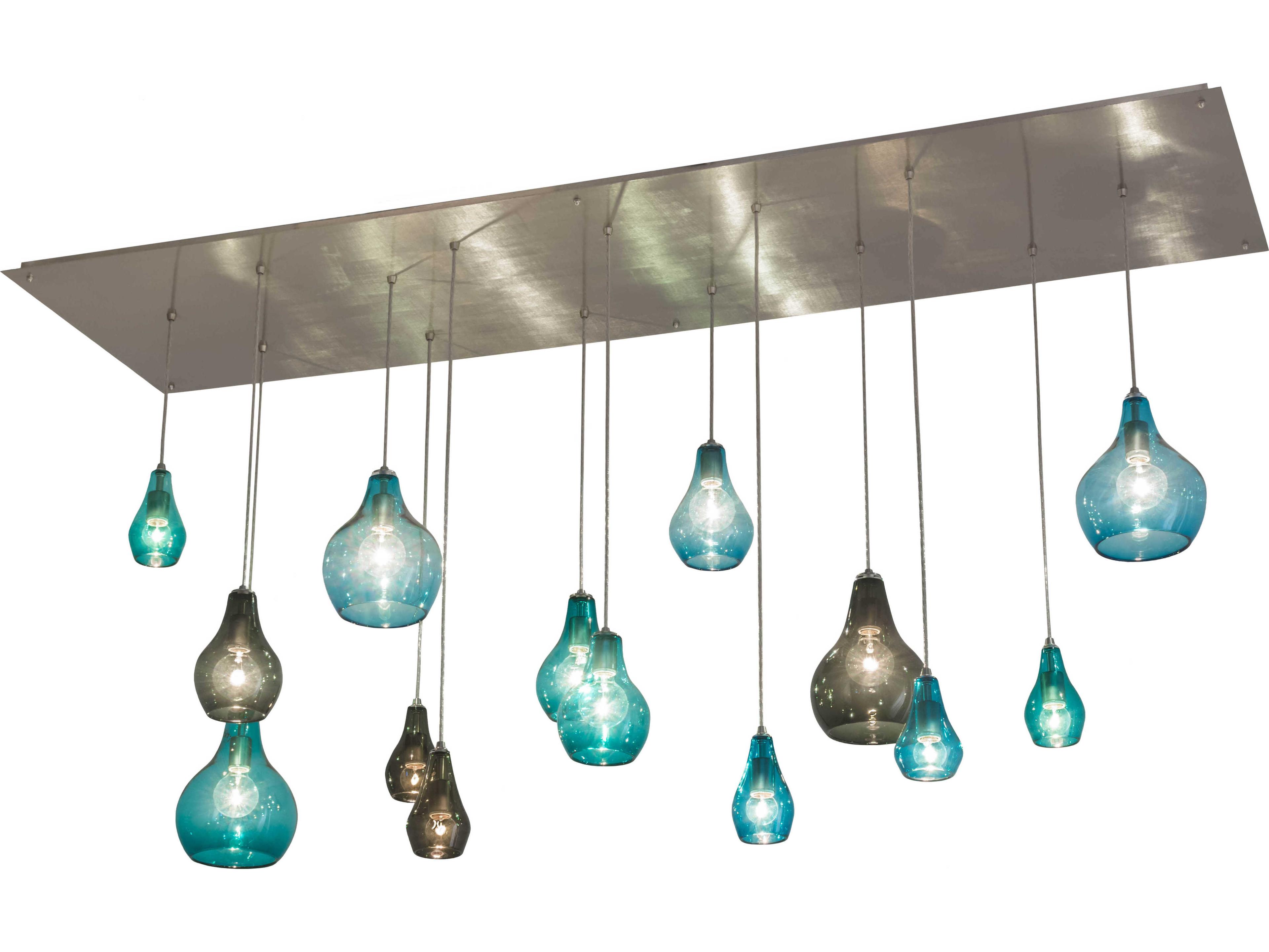 Meyda 4 5 Blue Glass Island Pendant