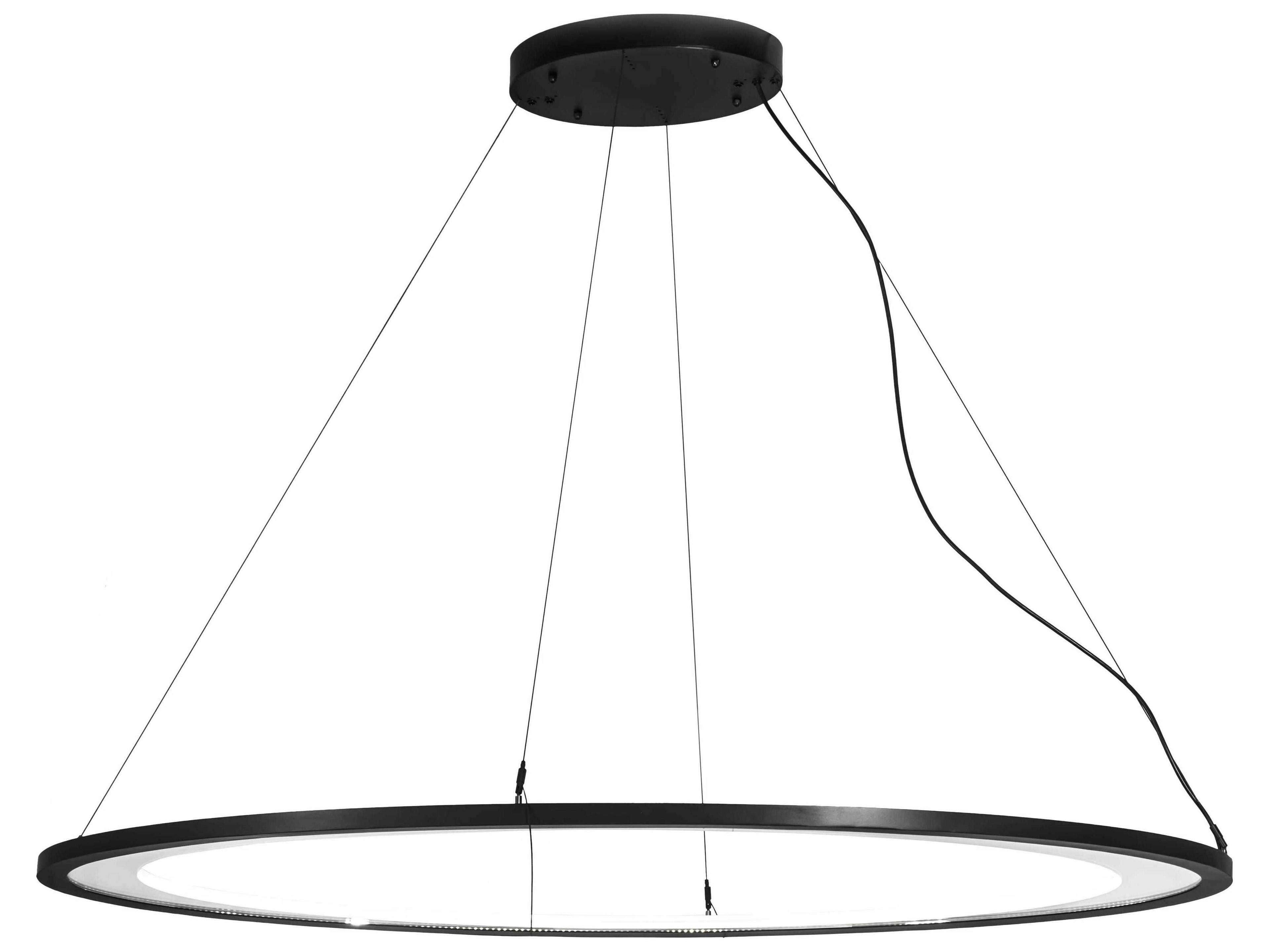 Anillo Black Glass LED Round Island Pendant