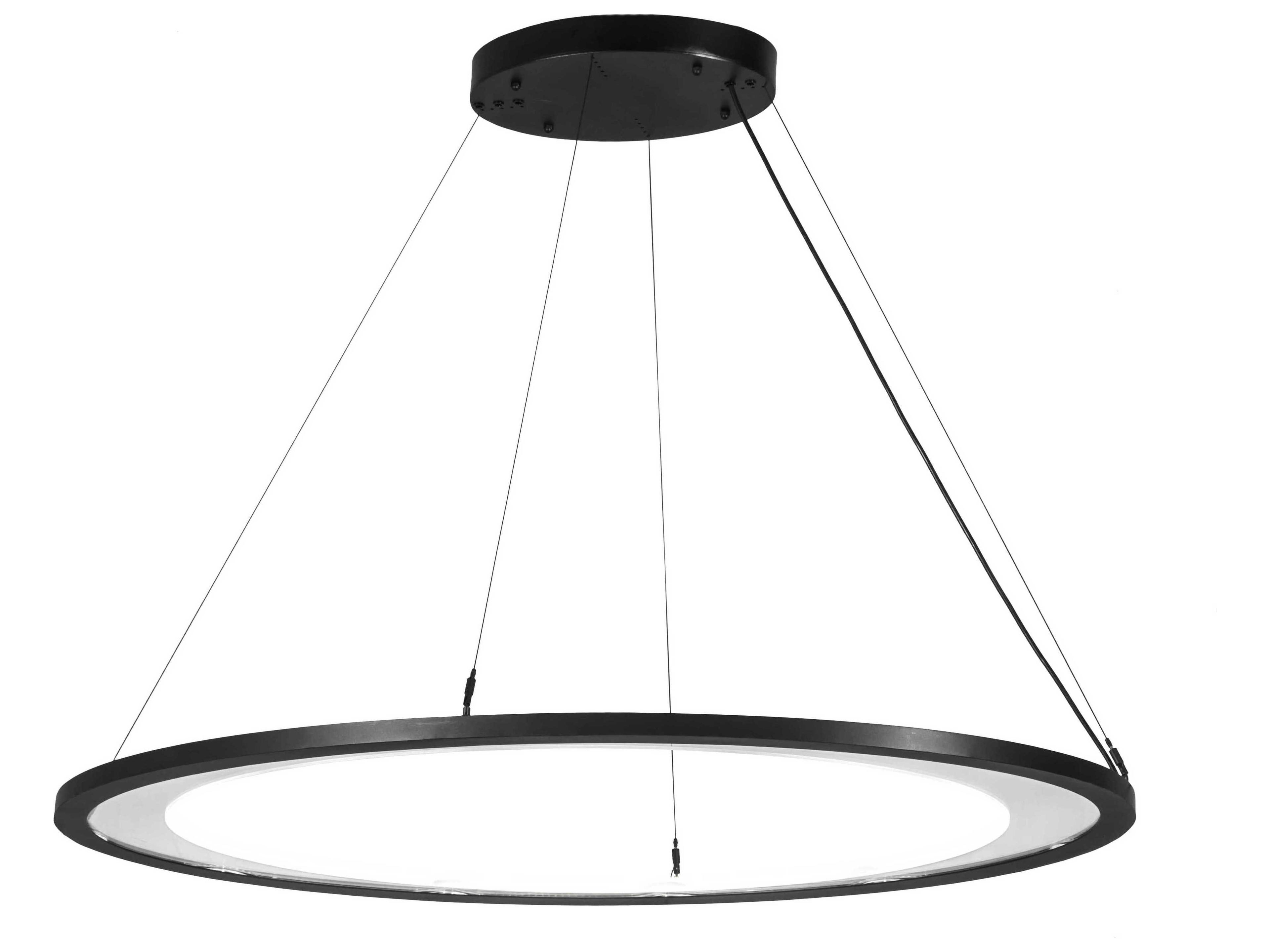 Anillo Black Glass LED Round Island Pendant