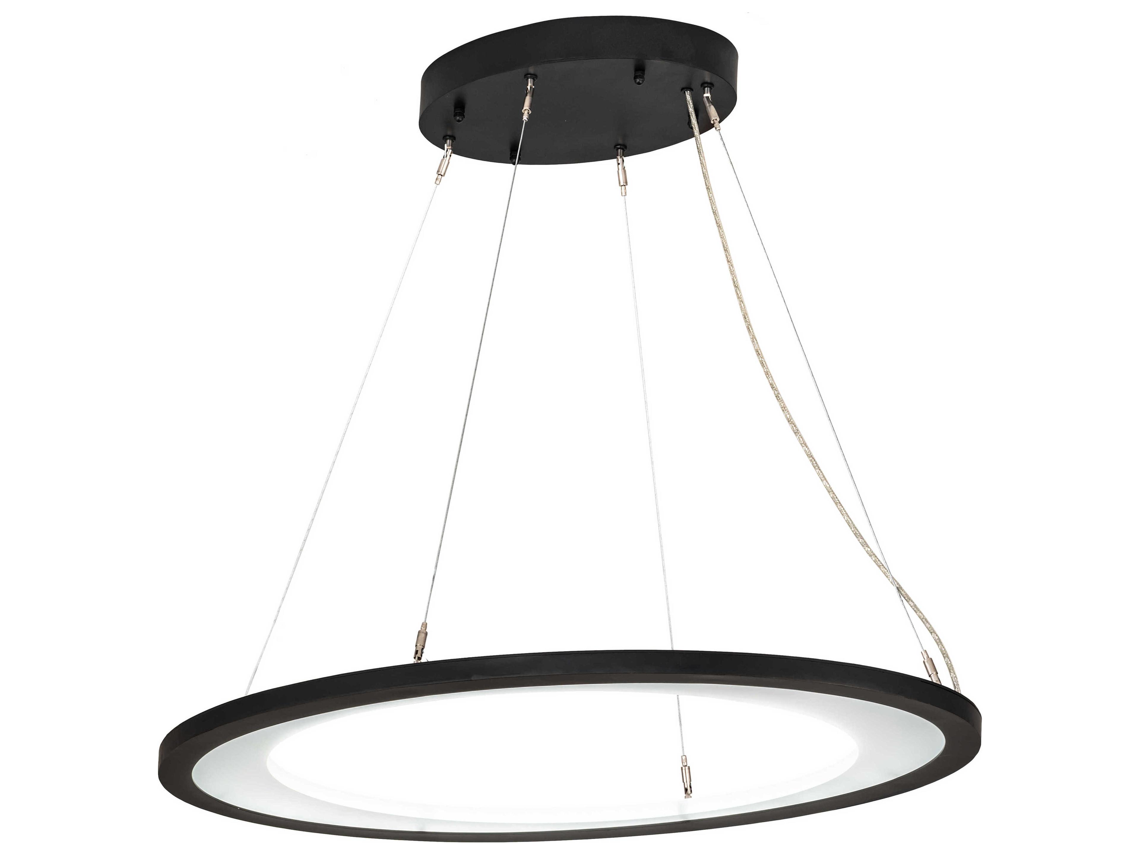 Anillo Black Glass LED Round Island Pendant