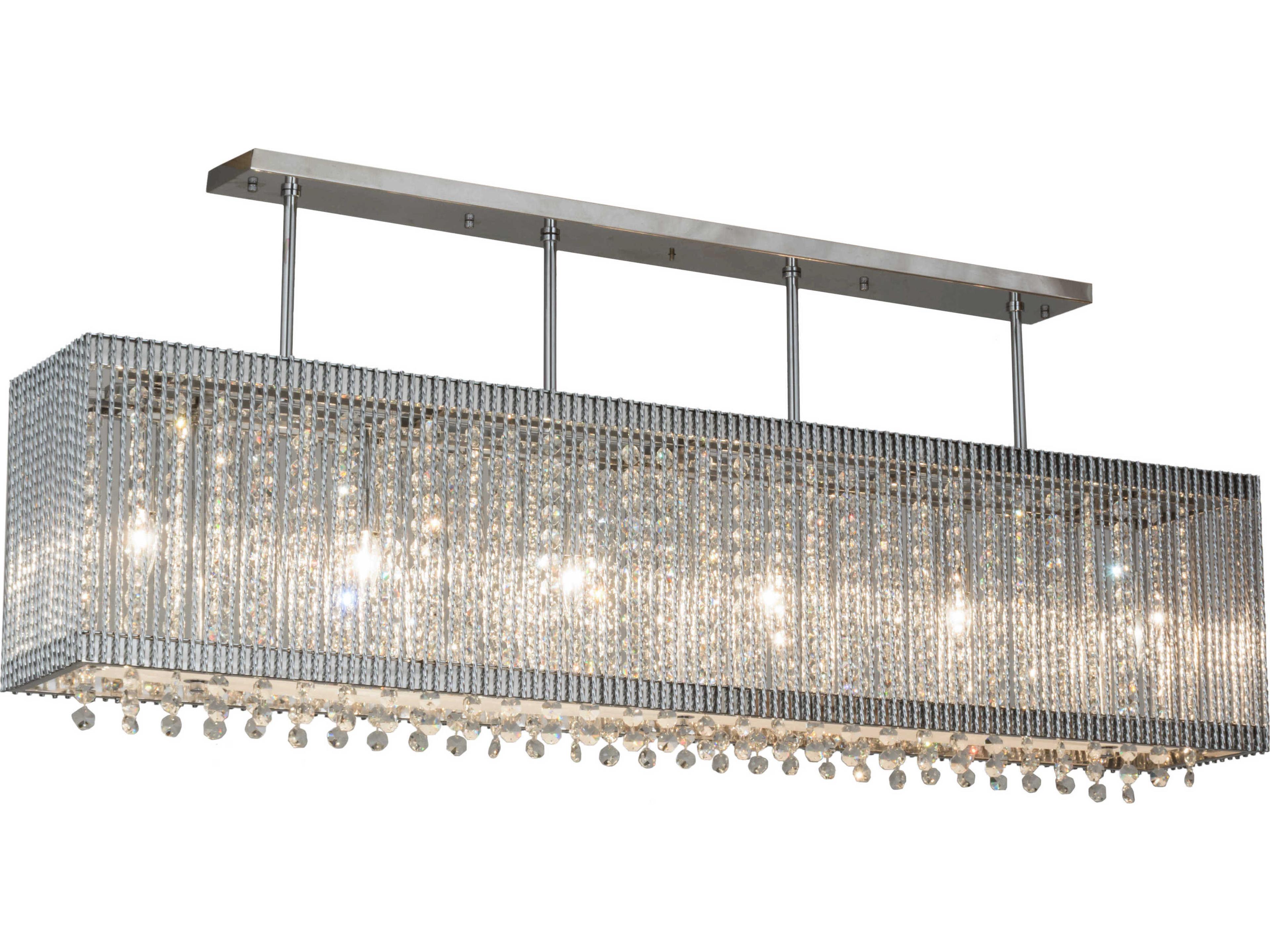 6-Light Chrome Crystal Island Pendant