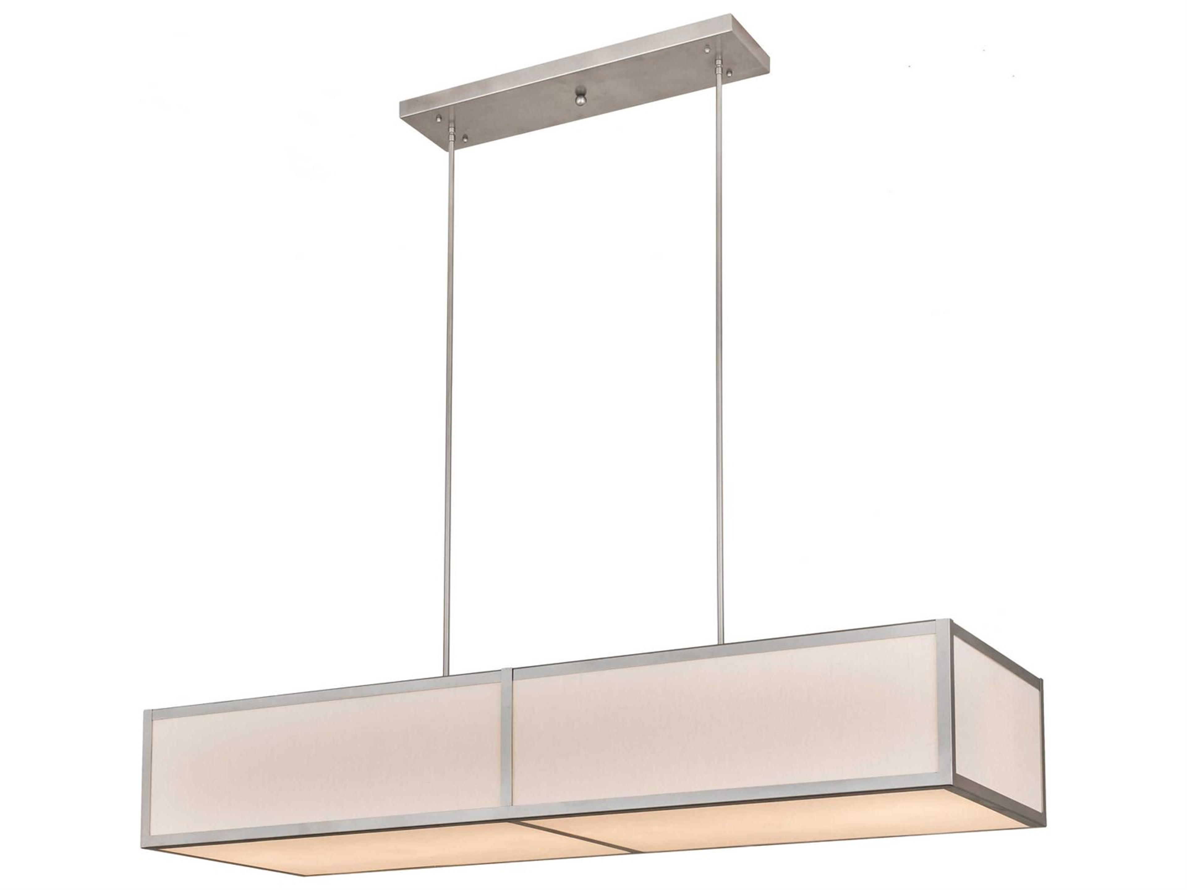 Meyda 6-Light Nickel Glass Geometric Island Pendant