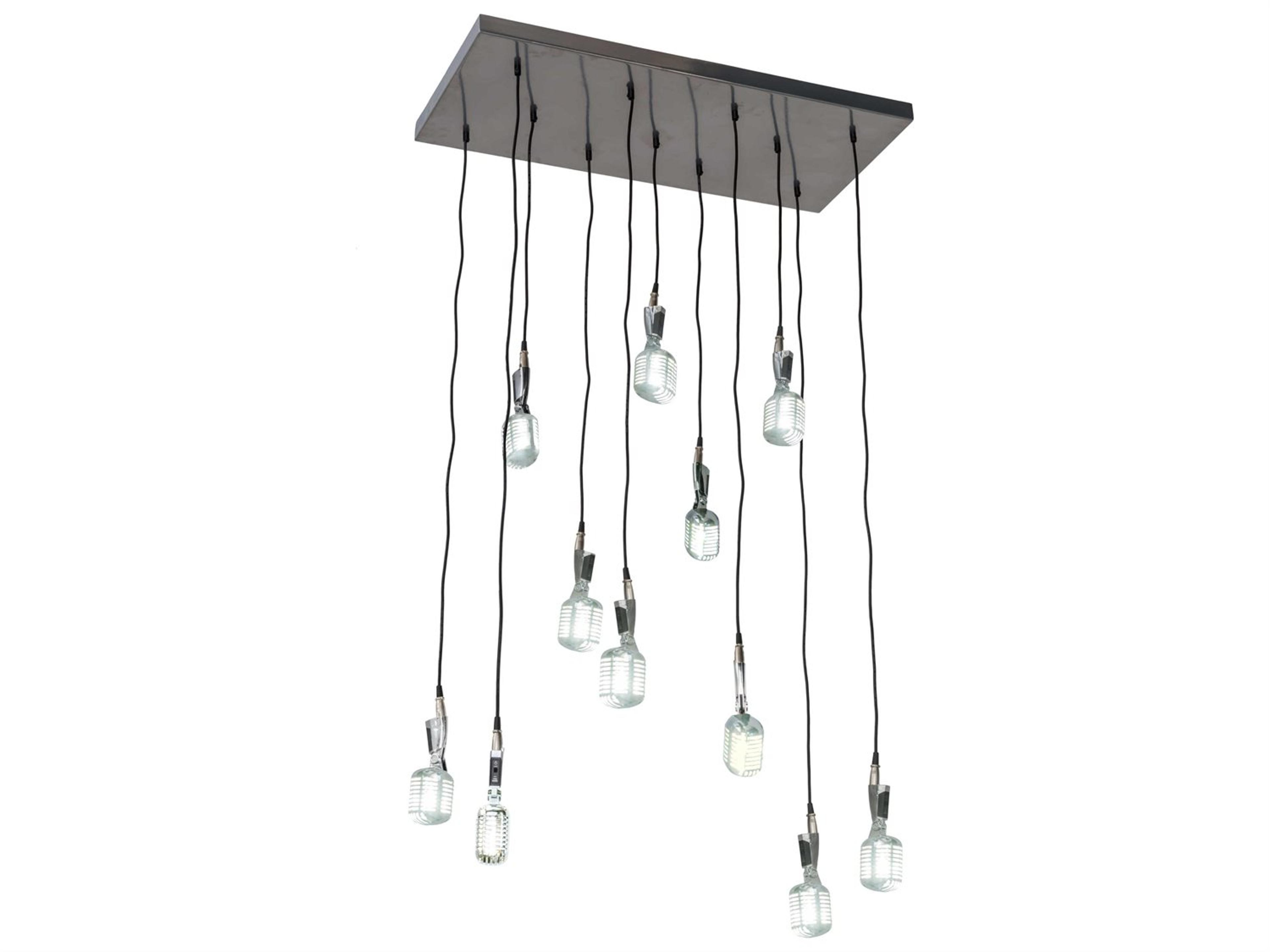Meyda 11-Light Steel Glass Island Pendant