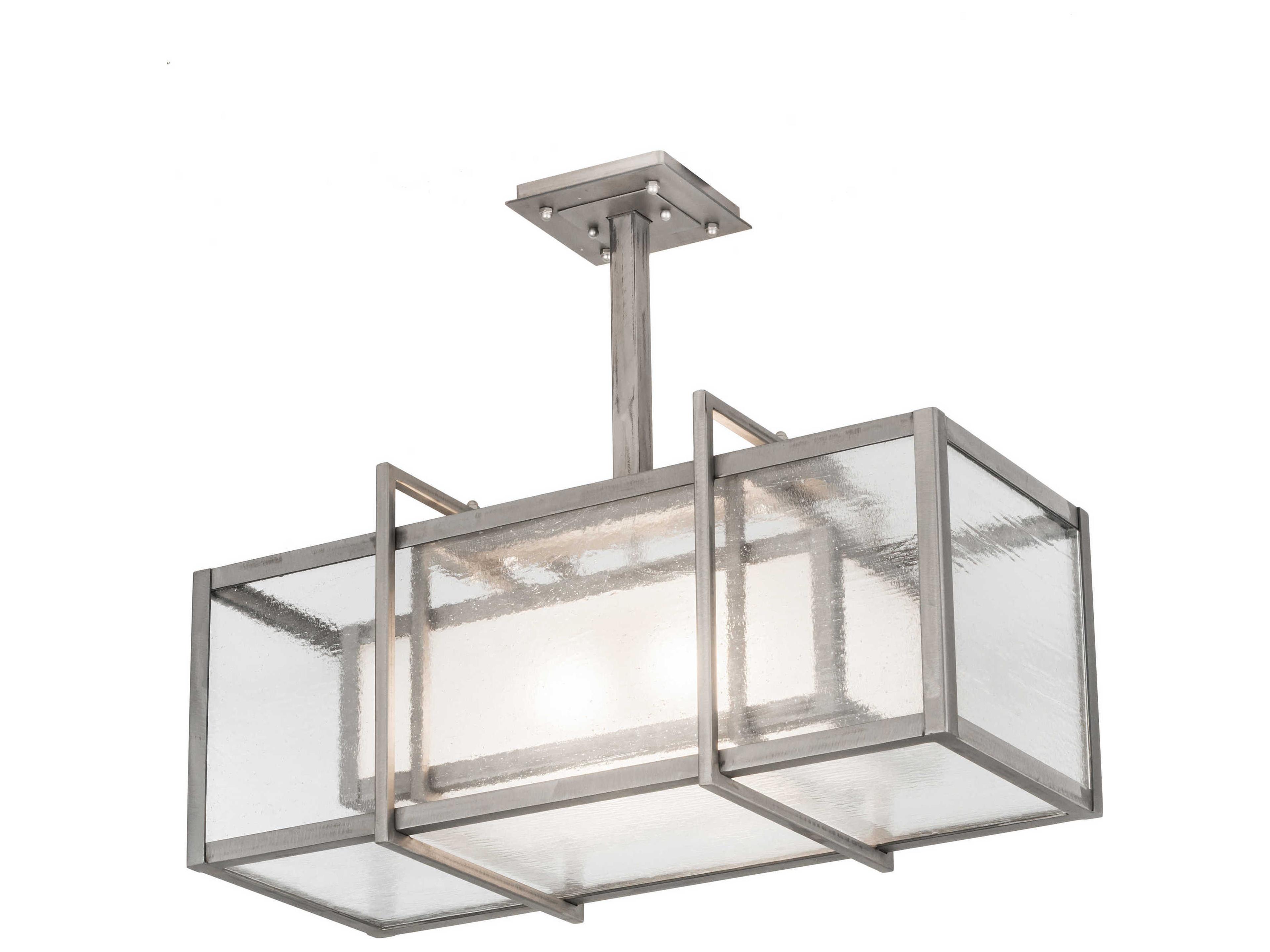 Nelson 2-Light Steel Glass Geometric Island Pendant