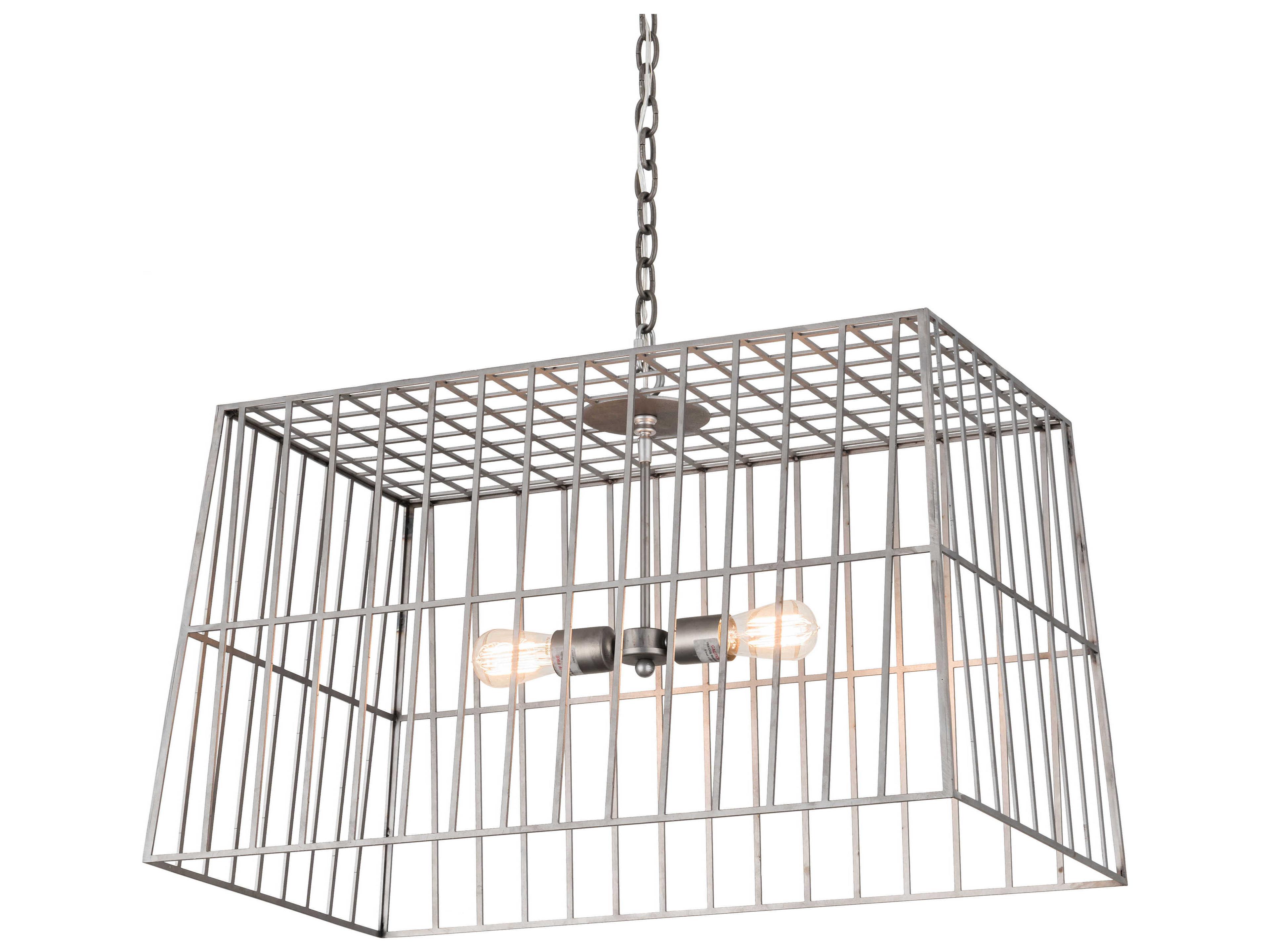 2-Light Gray Glass Island Pendant