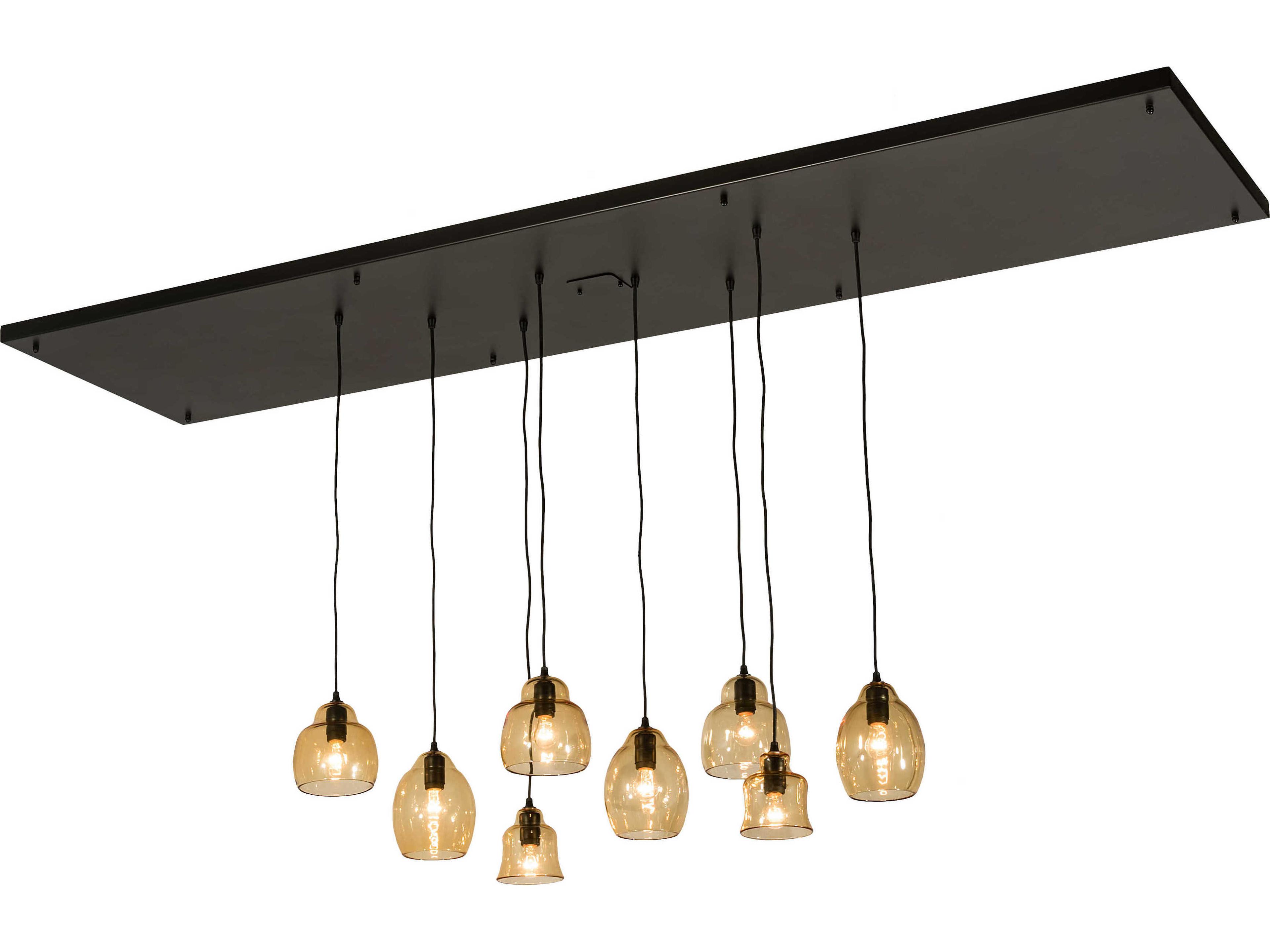 8-Light Black Bell Island Pendant