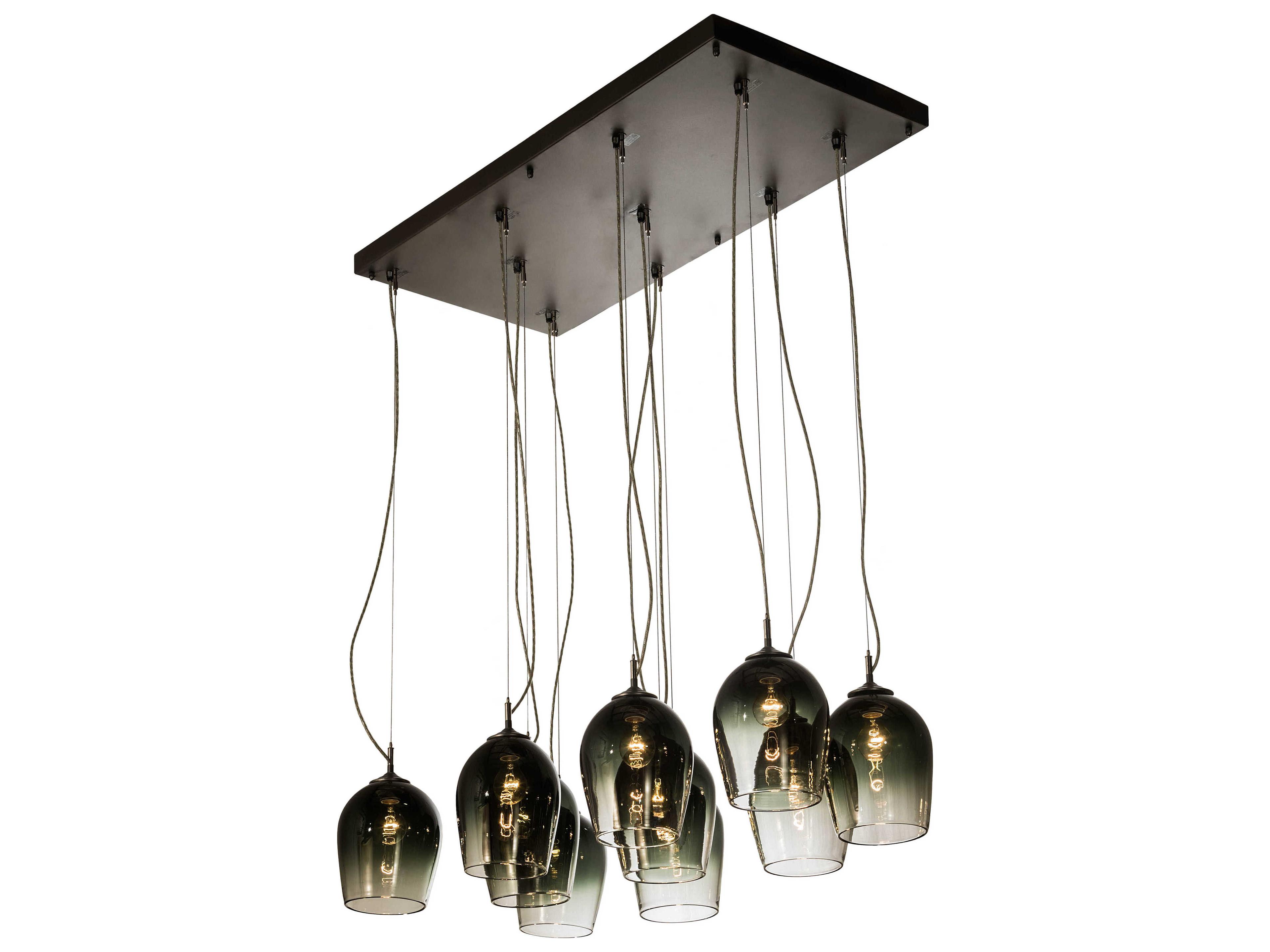 10-Light Black Bell Island Pendant