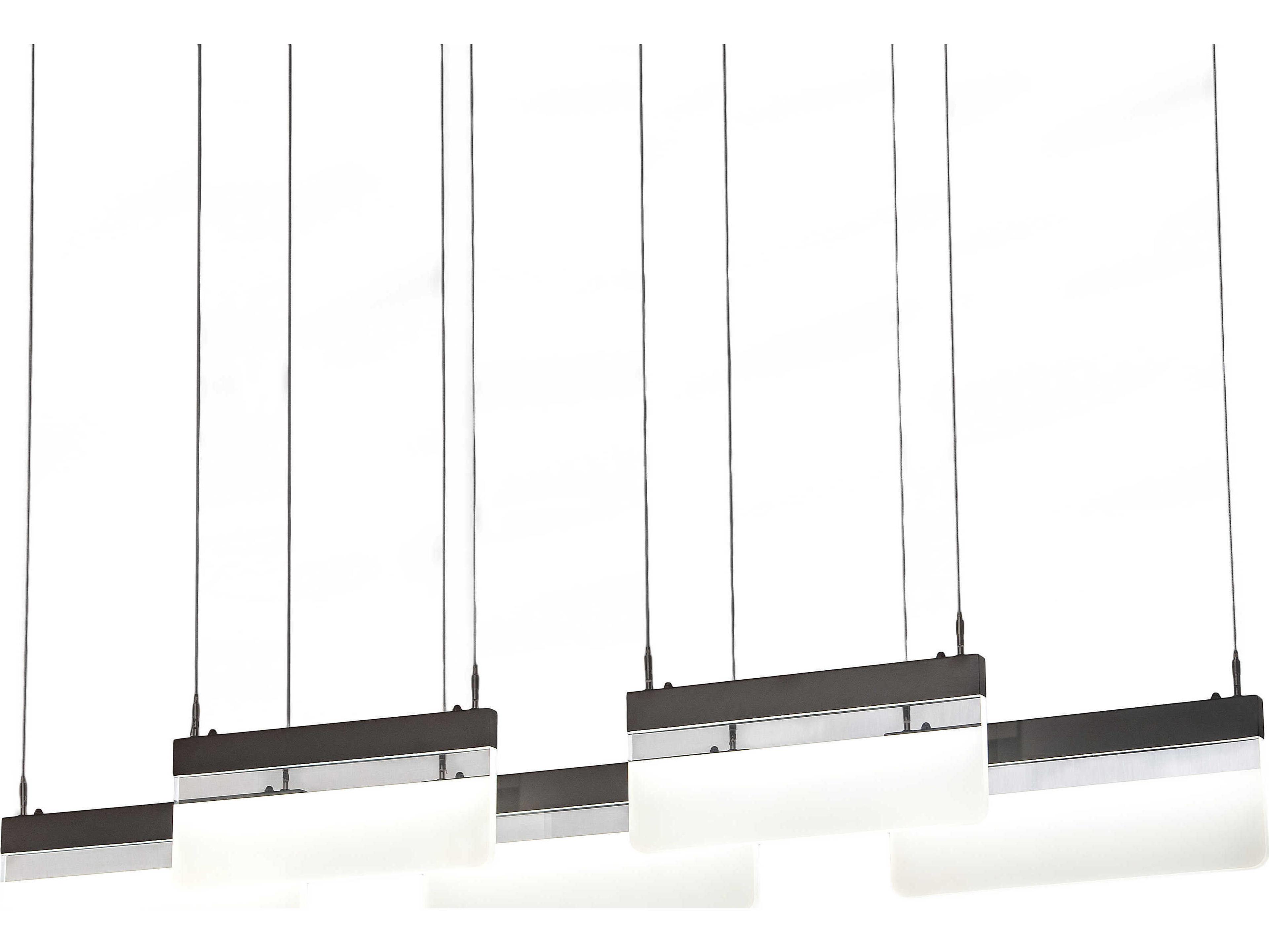 Strips Bronze LED Island Pendant