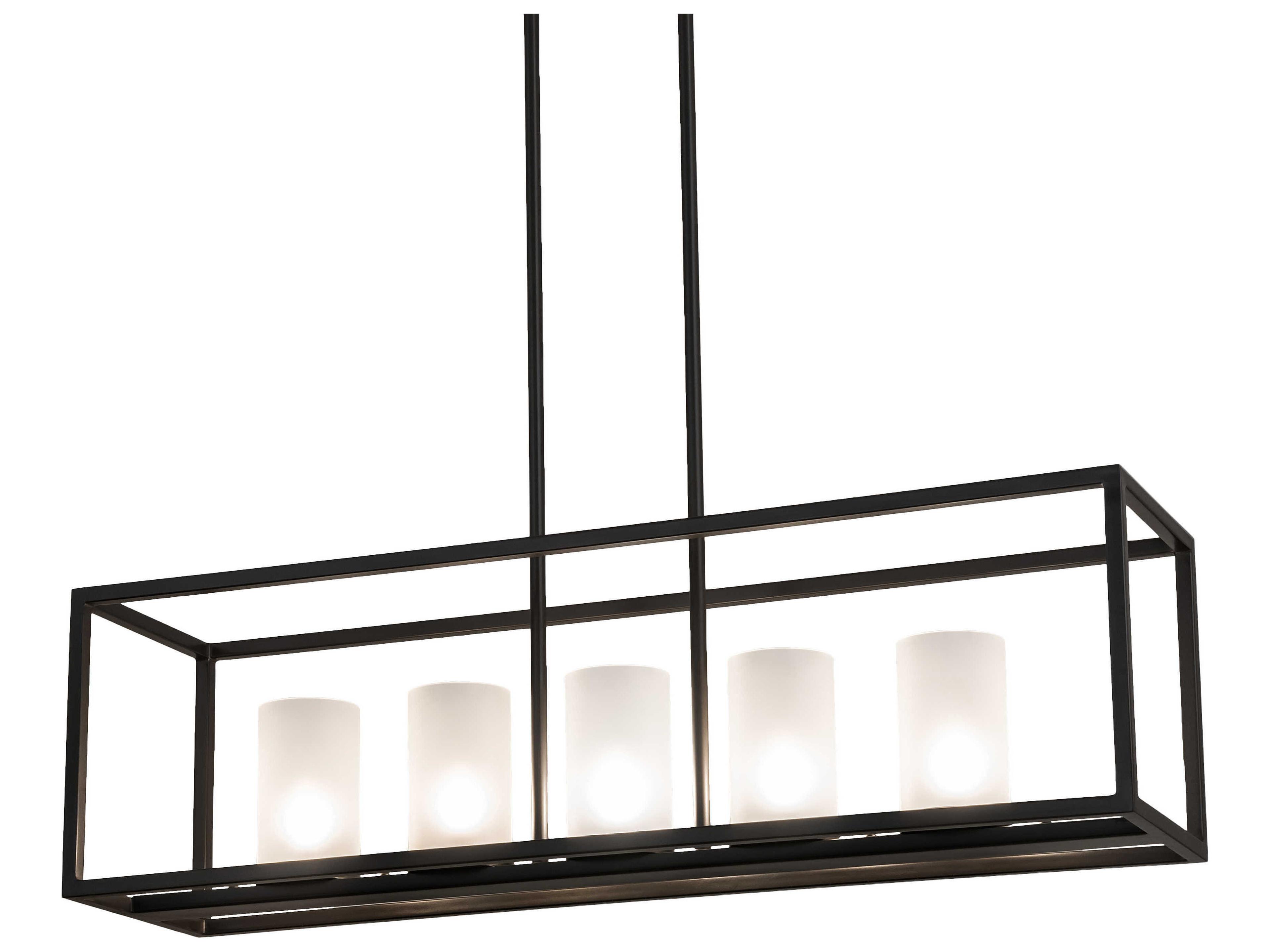 5-Light Bronze Cylinder Island Pendant