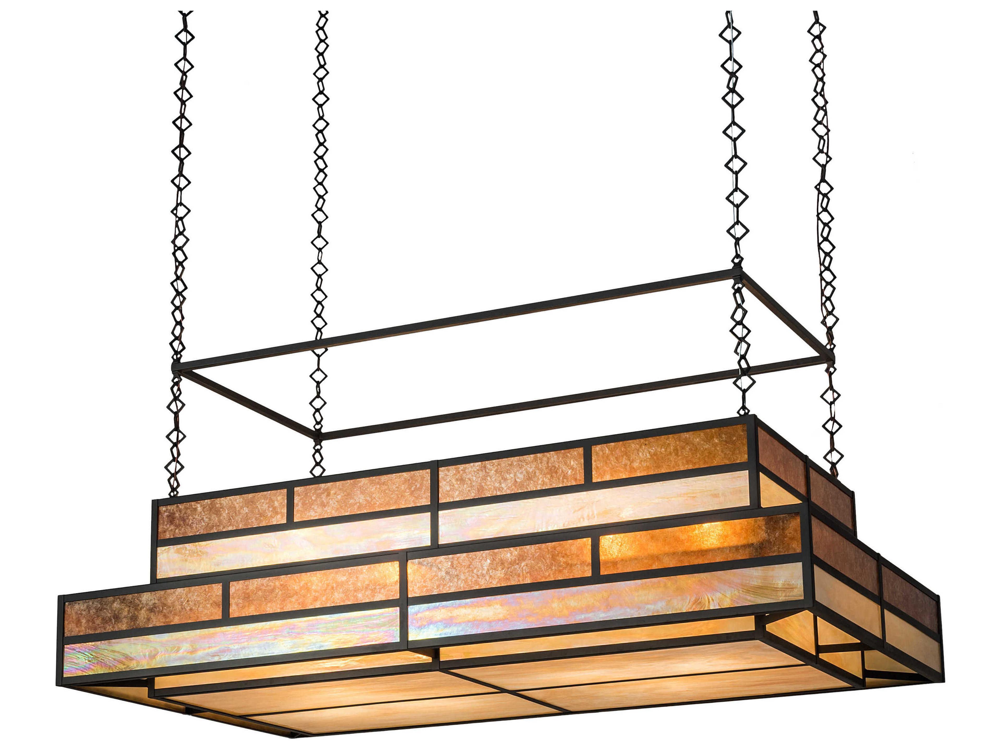 Hyde Park T Mission 12-Light Bronze Island Pendant