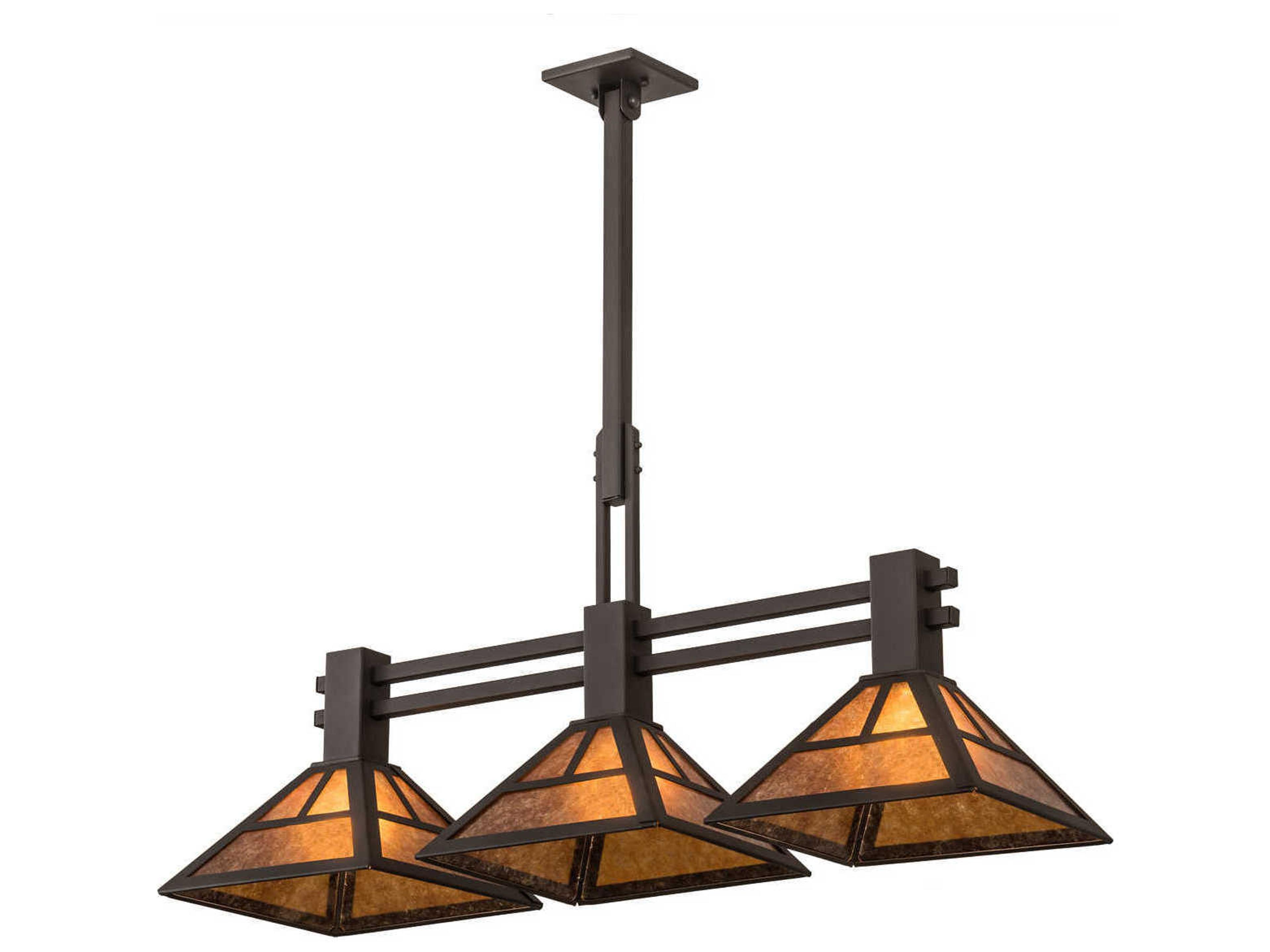 3-Light Bronze Island Pendant