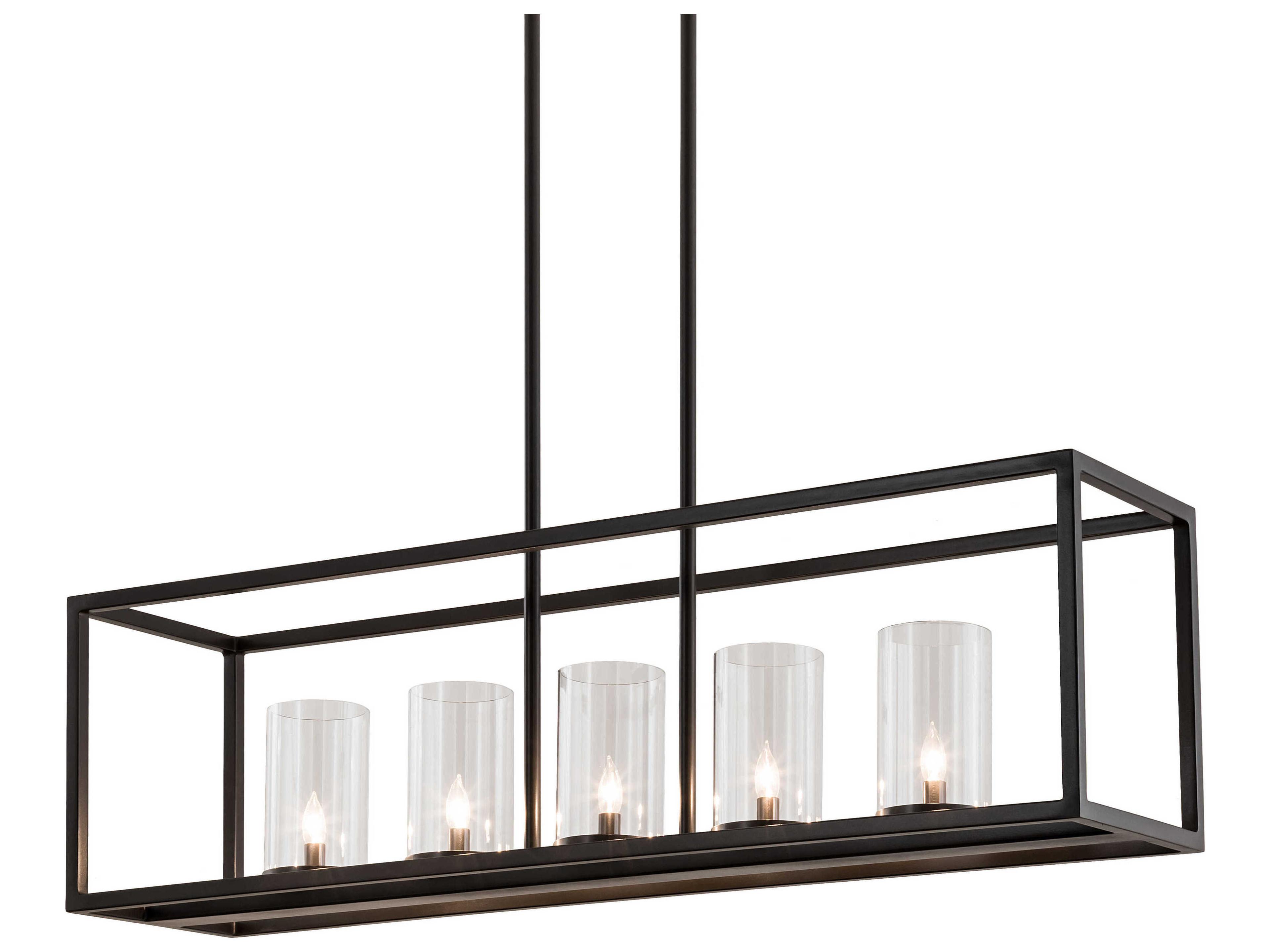 5-Light Bronze Cylinder Island Pendant