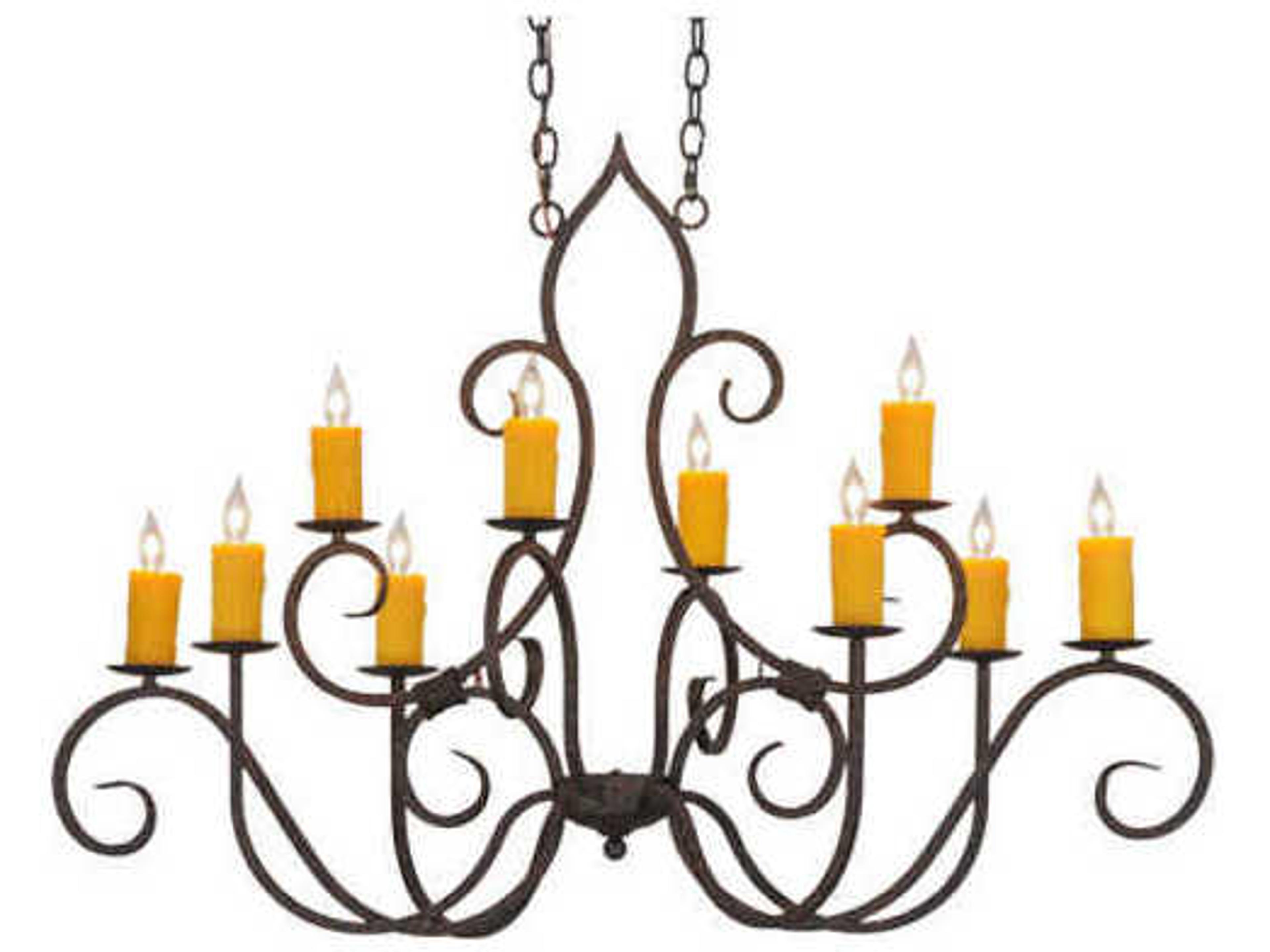 10-Light Brown Island Pendant