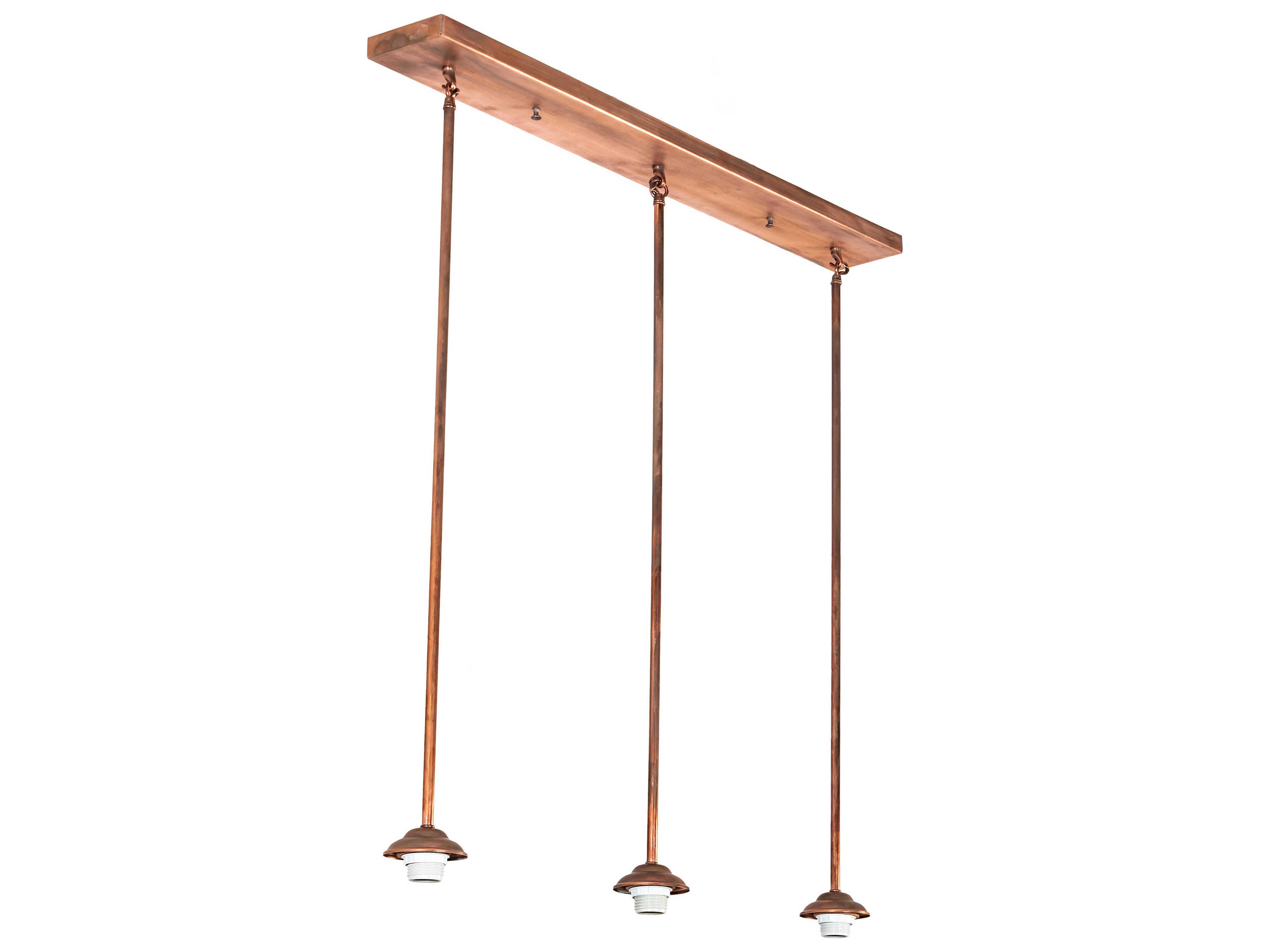 3-Light Gold Geometric Island Pendant